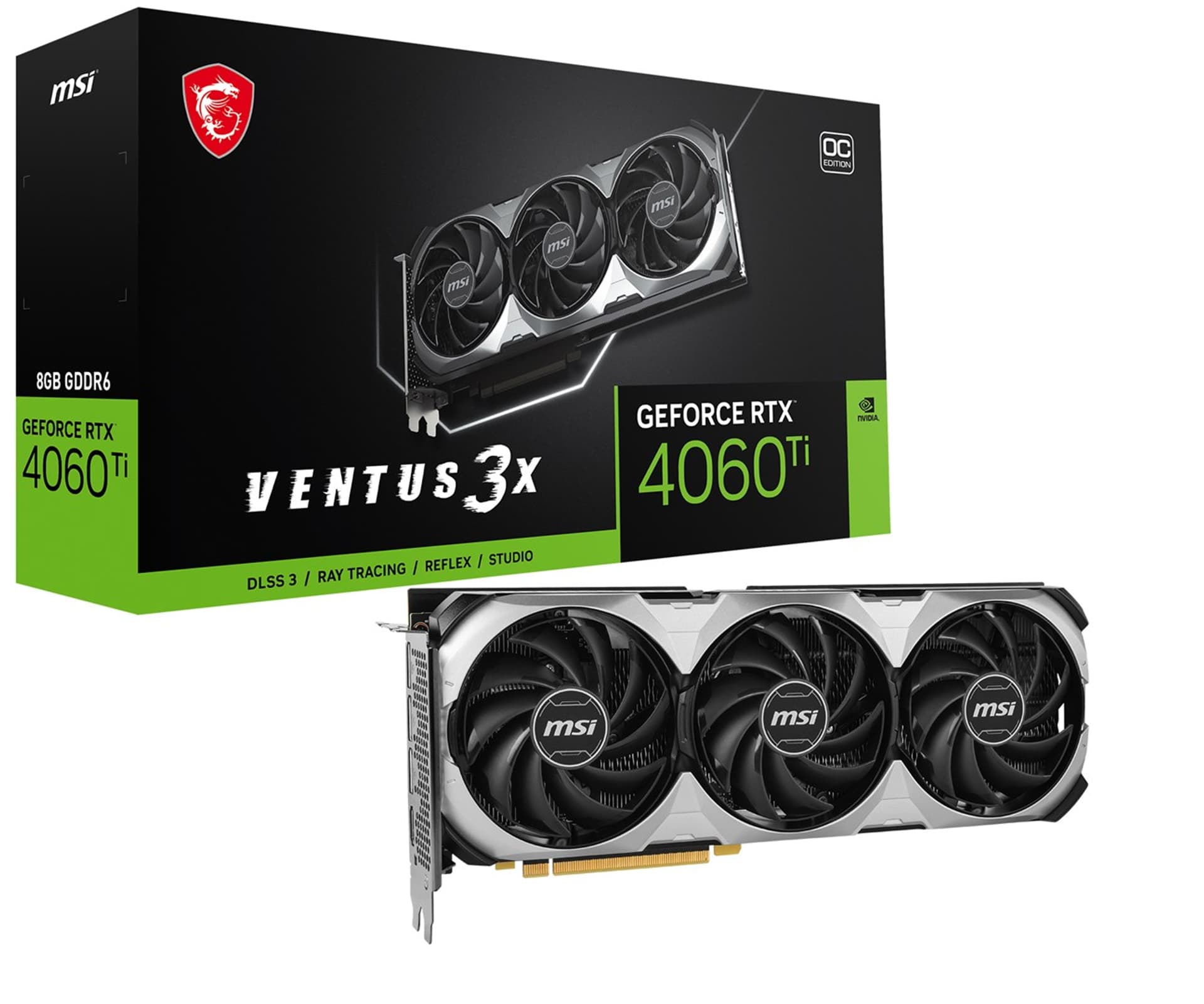 

Karta graficzna MSI GeForce RTX 4060 Ti VENTUS 3X 8GB OC