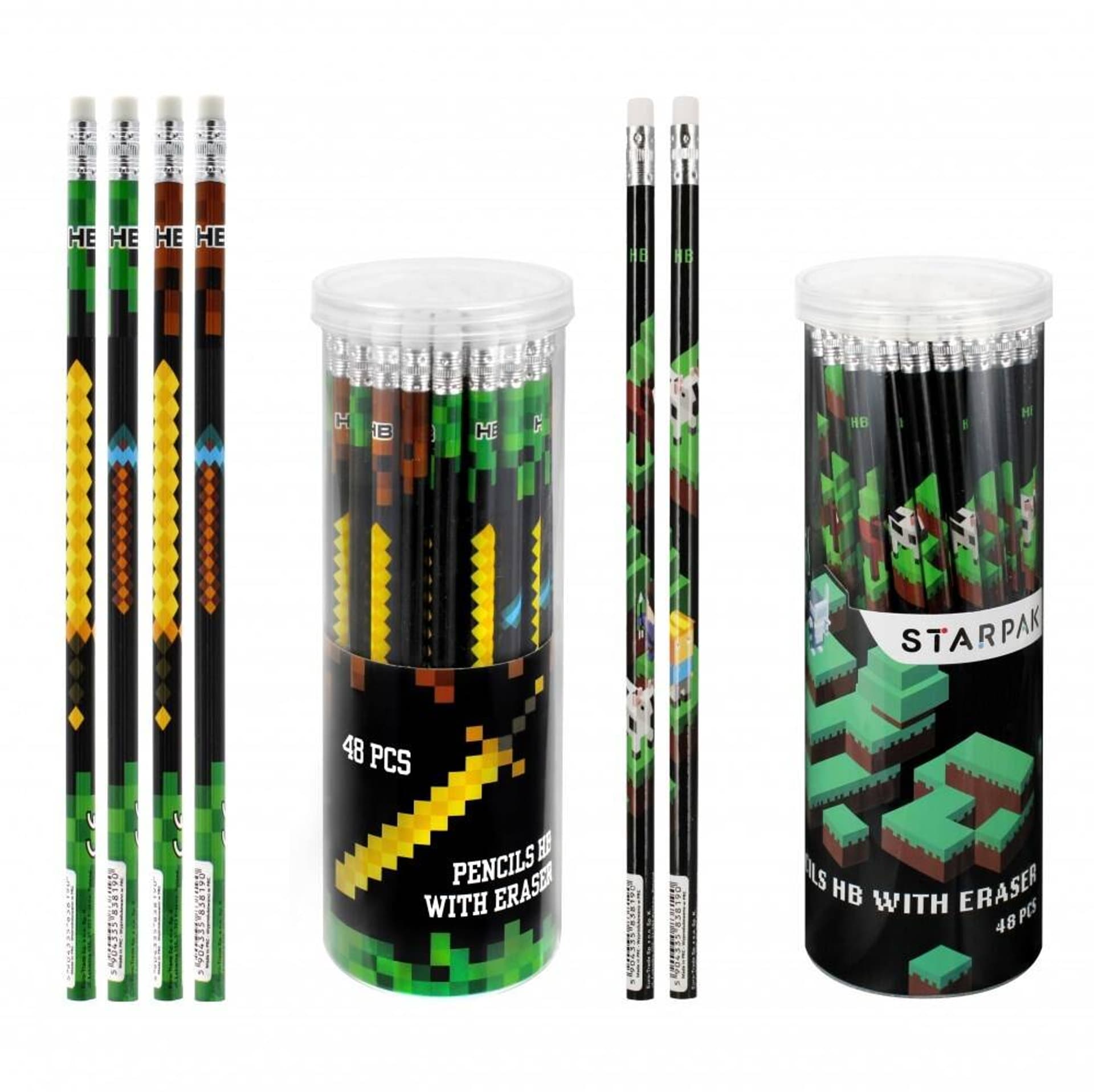 

Ołówek z gumką HB Pixel Game 48 szt. w tubie STARPAK 490964