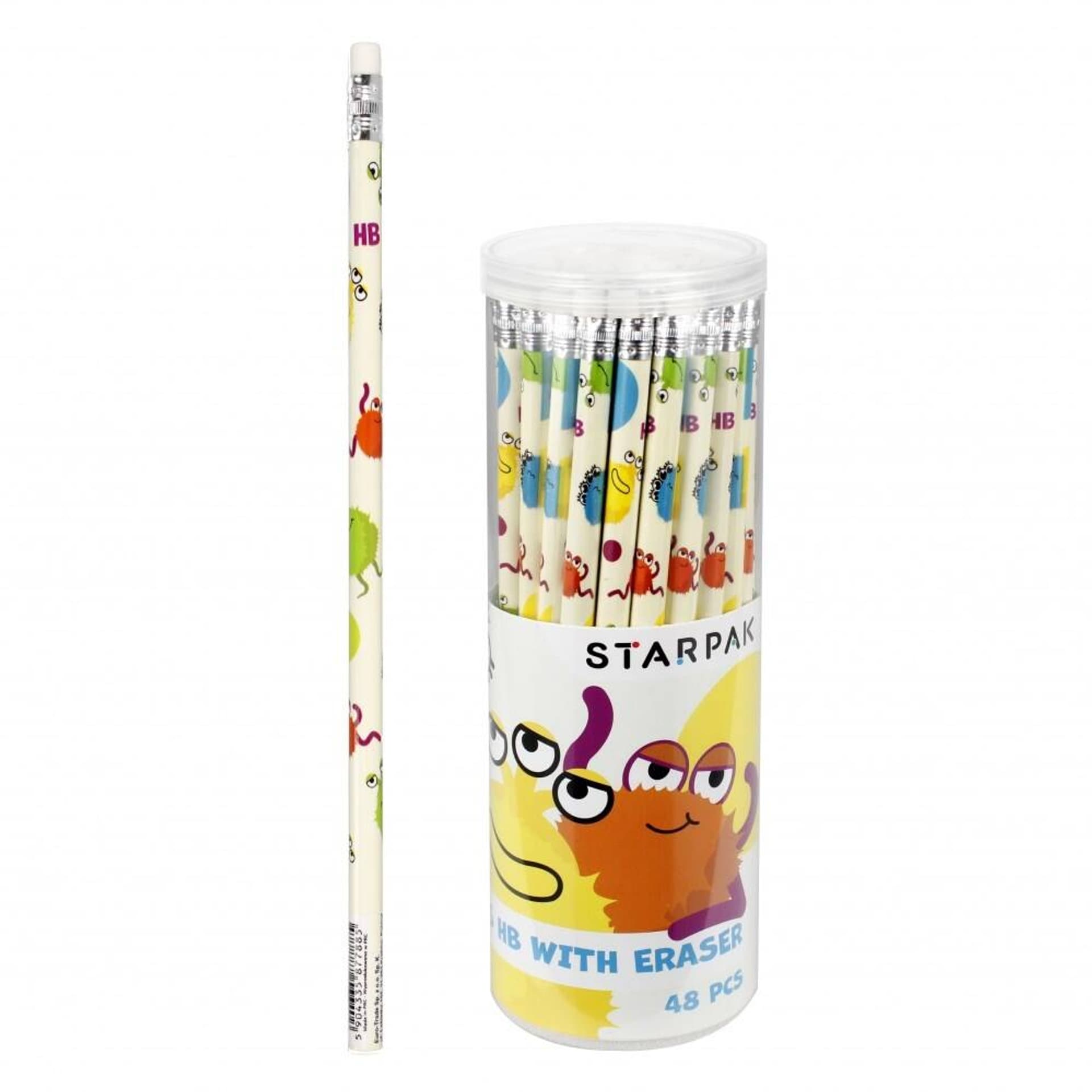

Ołówek z gumką HB Monster 1szt STARPAK 512015