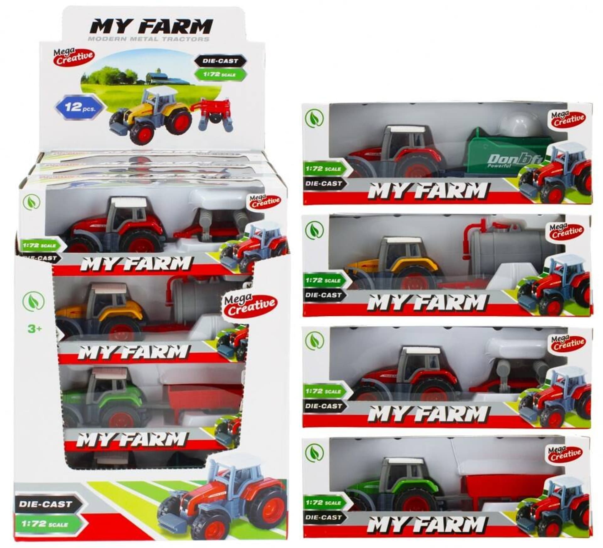 

TRAKTOR MASZYNA Z PRZYCZEPĄ 1:72 RUCHOME ELEMENTY