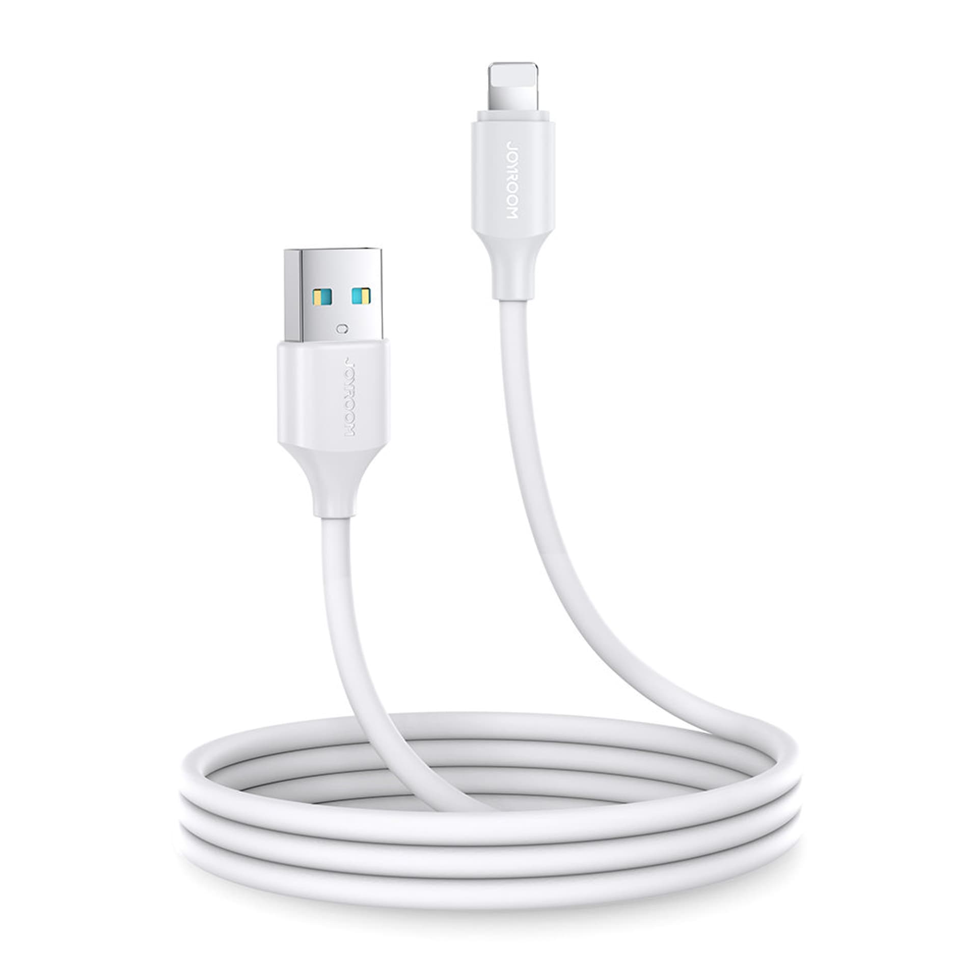 

Joyroom kabel do ładowania / transmisji danych USB - Lightning 2.4A 1m biały (S-UL012A9)