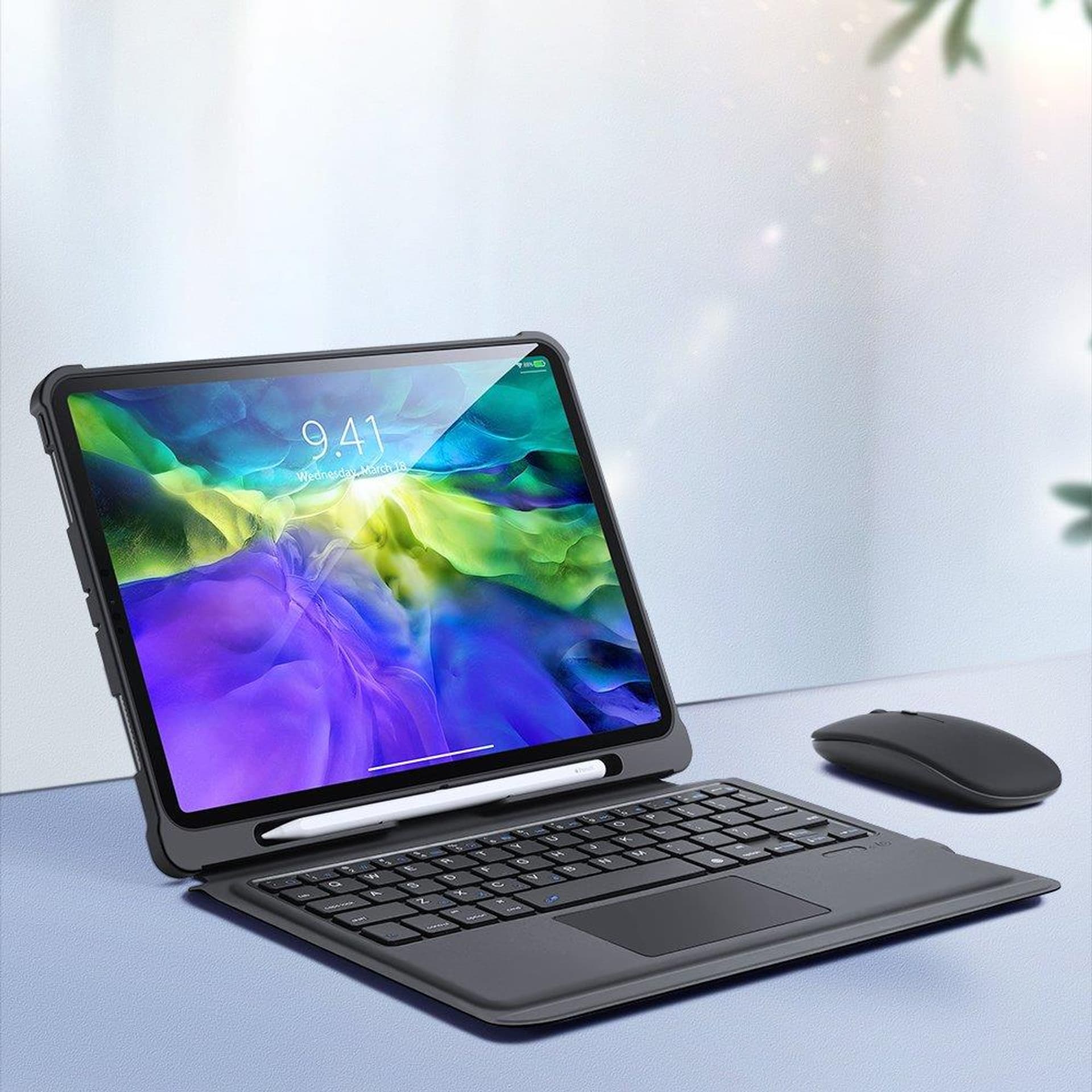 

Dux Ducis Touchpad Keyboard Case etui na tablet bezprzewodowa klawiatura Bluetooth iPad Air 2020 / 2022(iPad Air 4 / 5) / iPad Pro 11'' 2021, 2020 / iPad Pro 11'' (2018) czarny, 2018) czarn