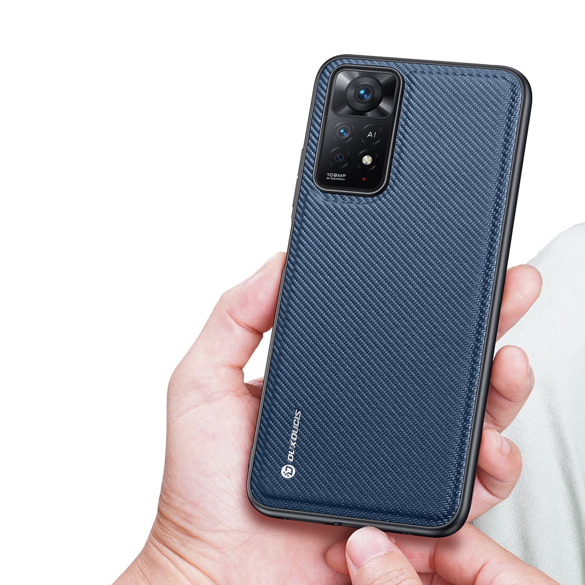 

Dux Ducis Fino etui pokrowiec pokryty nylonowym materiałem Xiaomi Redmi Note 11 Pro 5G / 11 Pro niebieski