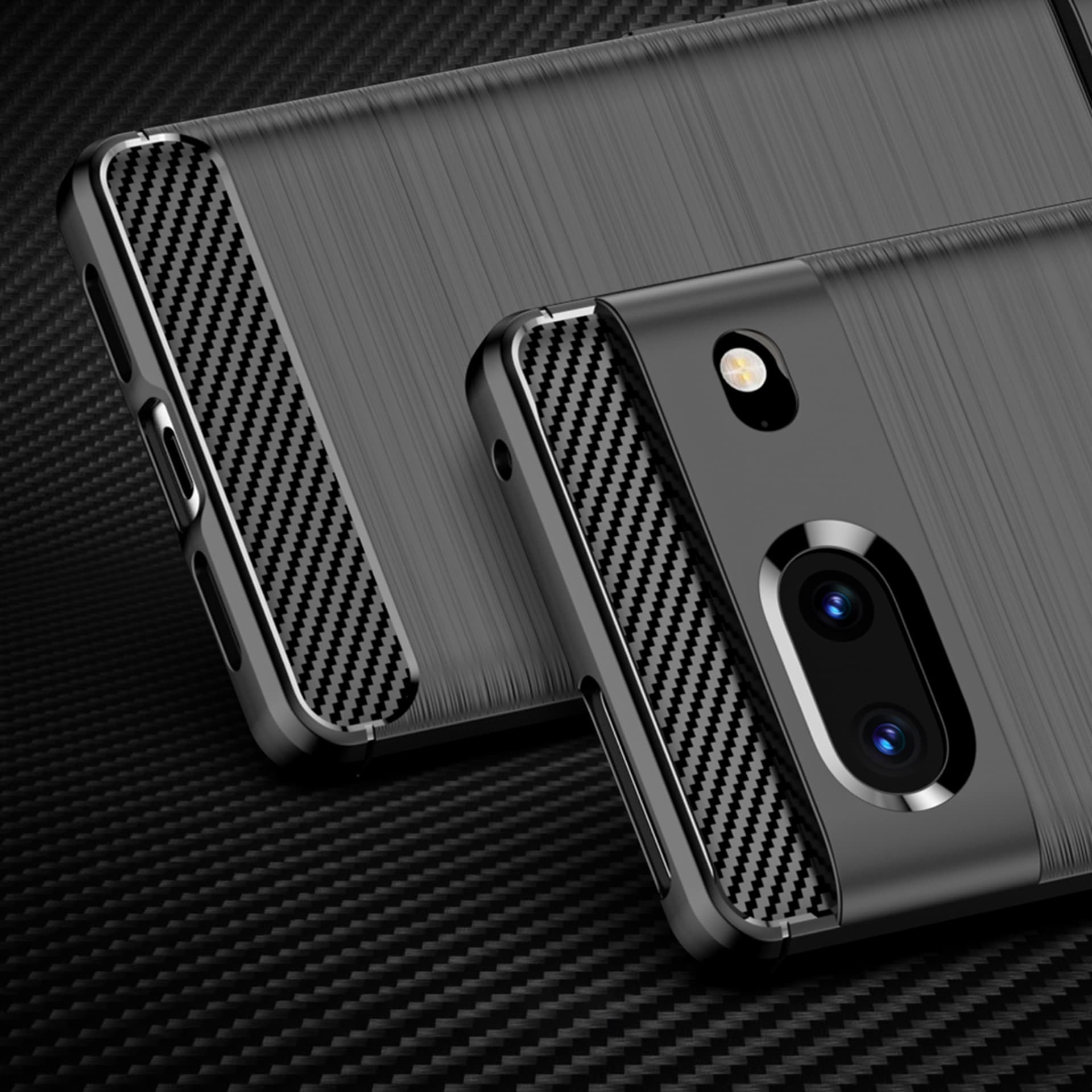 

Carbon Case elastyczne etui pokrowiec Google Pixel 7 czarny