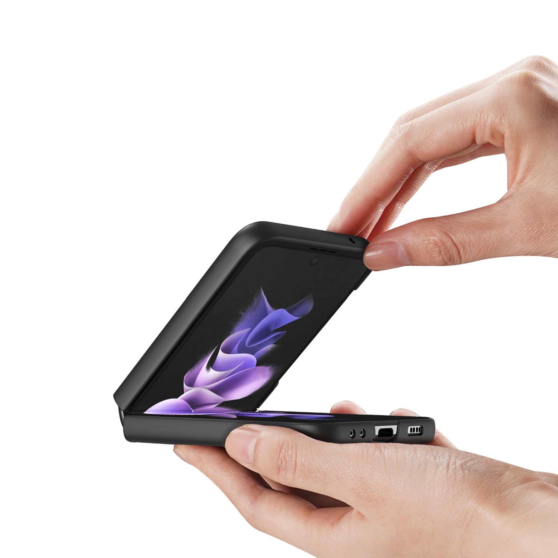 

Dux Ducis Fino etui pokrowiec pokryty nylonowym materiałem Samsung Galaxy Z Flip 3 czerwony
