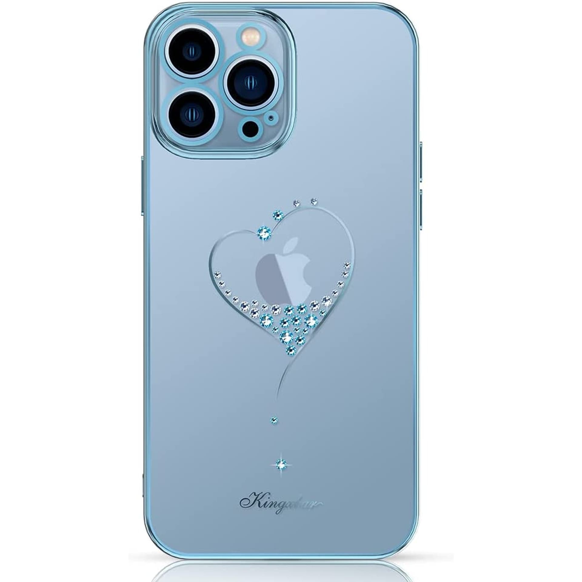 

Kingxbar Wish Series etui ozdobione oryginalnymi Kryształami Swarovskiego iPhone 13 niebieski