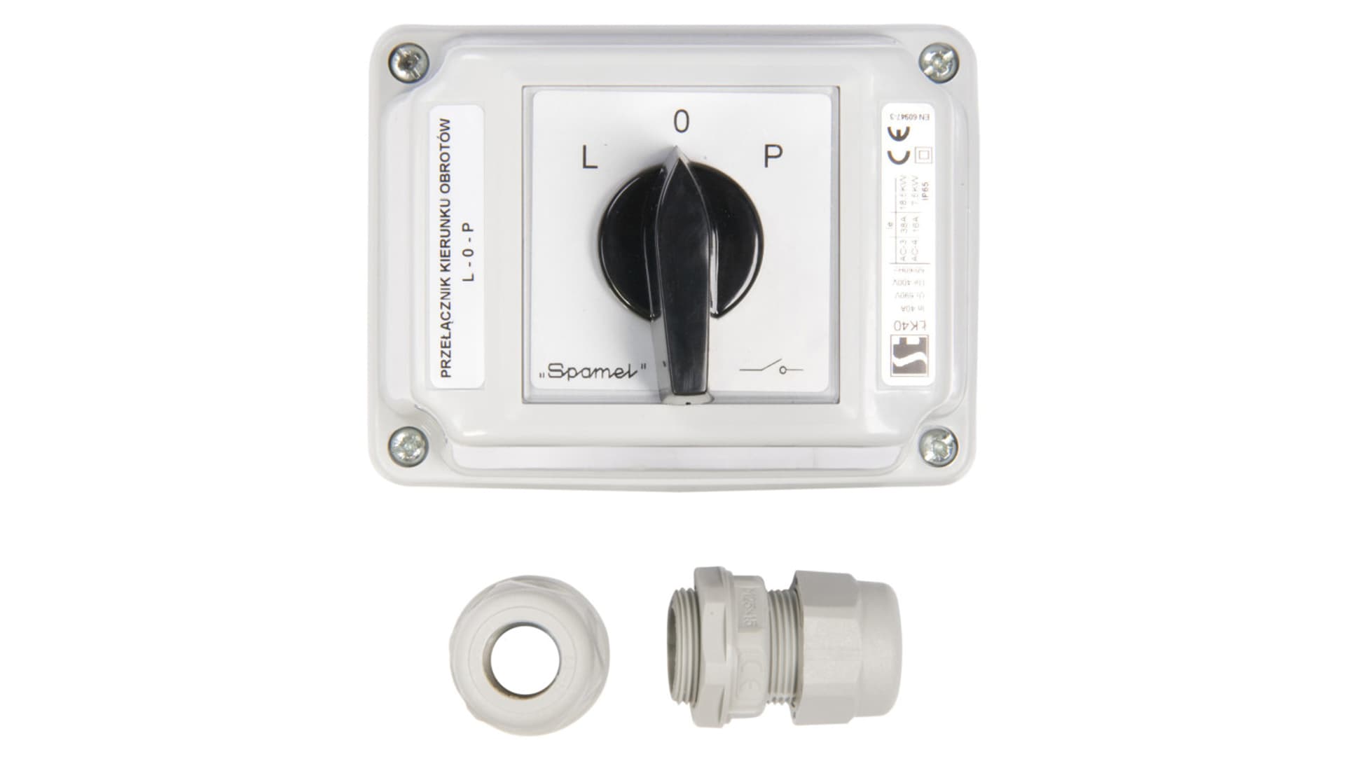 

Łącznik krzywkowy L-0-P 3P 40A w obudowie ŁK40-3.8368OB3