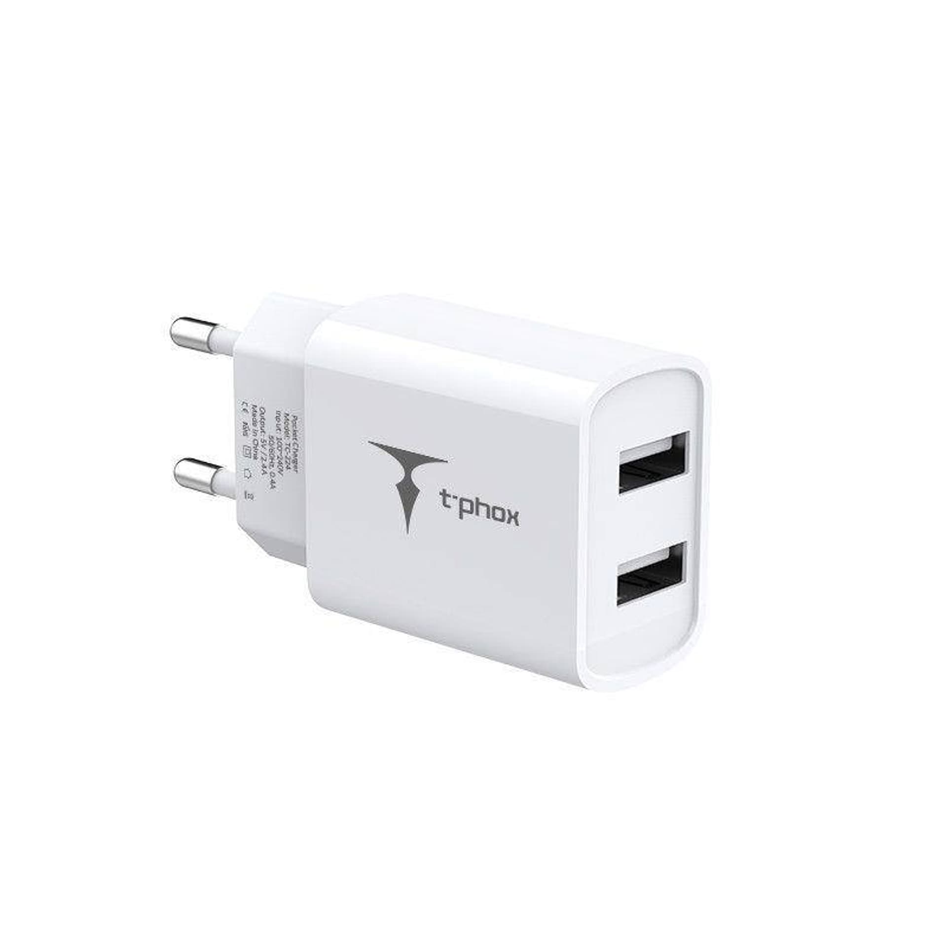 

ŁAD SIEC T-PHOX POCKET SERIES 2xUSB TCC-224 12W WHITE