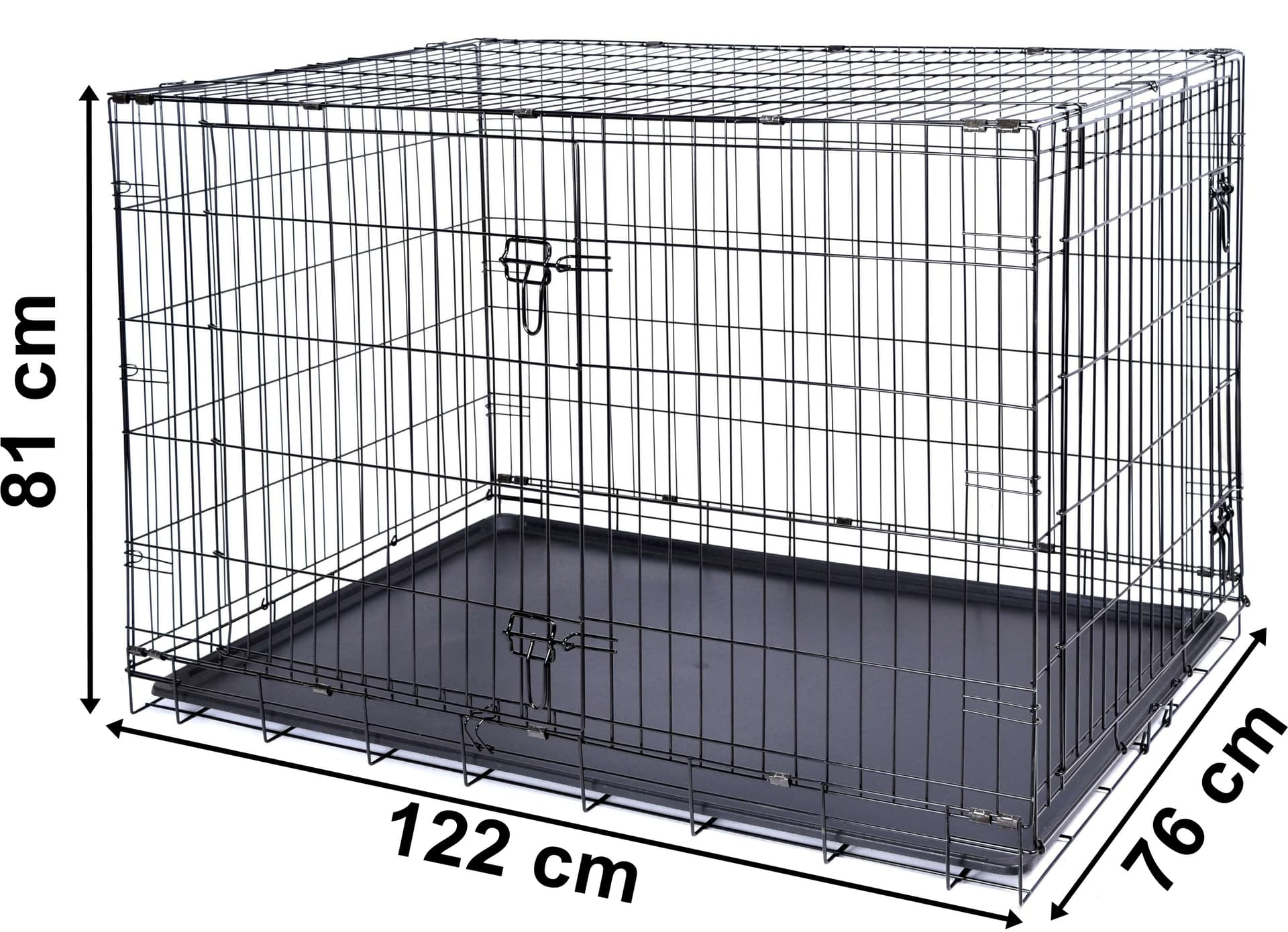 

Klatka metalowa dla zwierząt SALUKI 122 x 76 x 81 cm