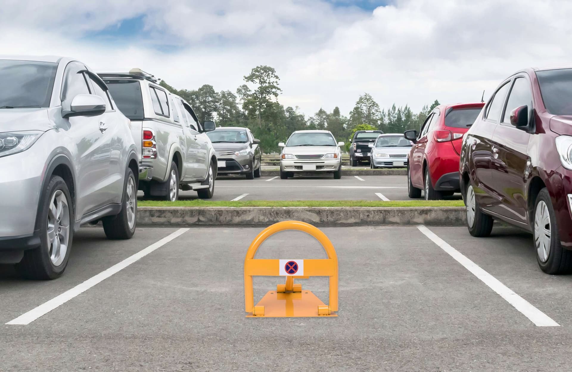 

Blokada parkingowa zapora 40 cm z kluczami