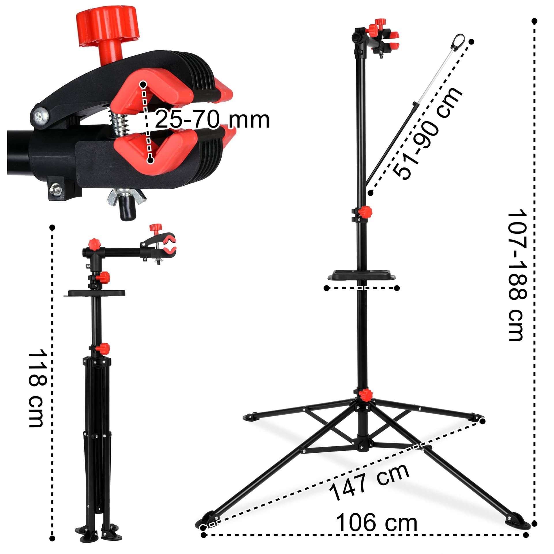 

Stojak serwisowy na rower 188 cm regulowany obrotowy