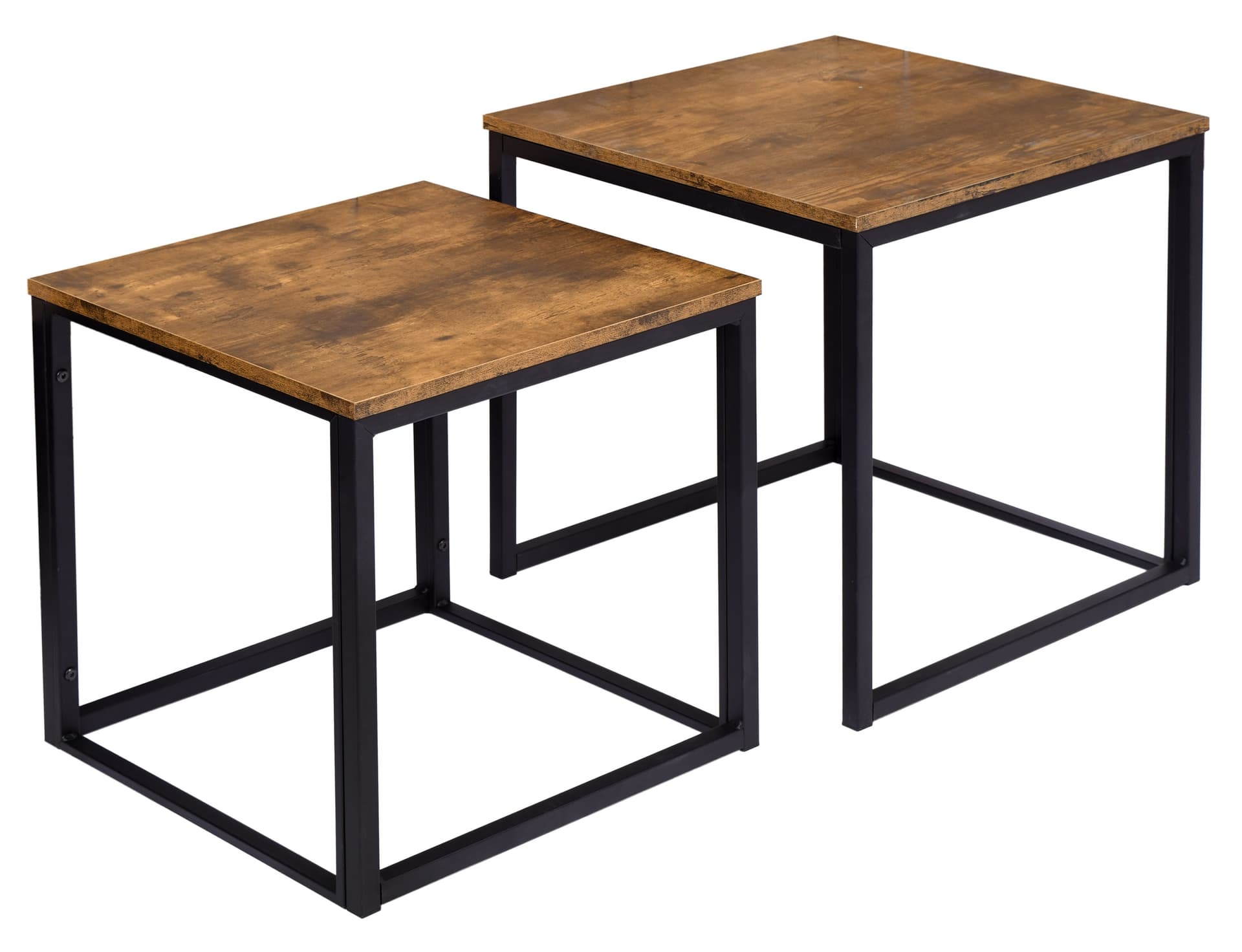 

Stoliki kawowe loft Praven Rustic postarzany dąb