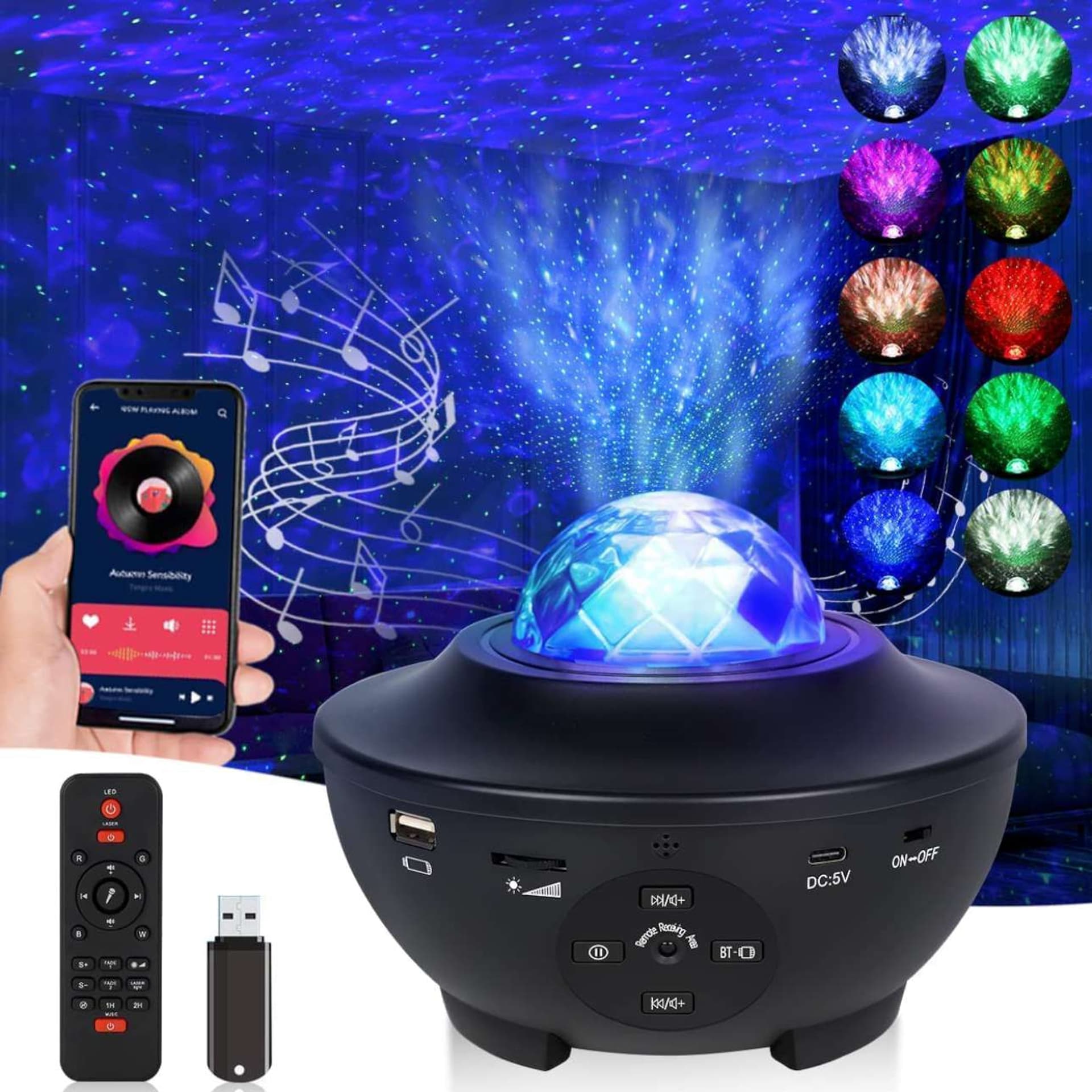 

Lampka nocna gwiezdny projektor Starry Light