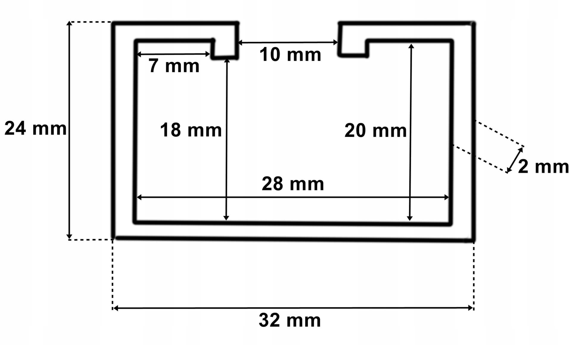 

Szyna prowadnica 008 do drzwi harmonijkowych 100 cm 7291 ORZECH