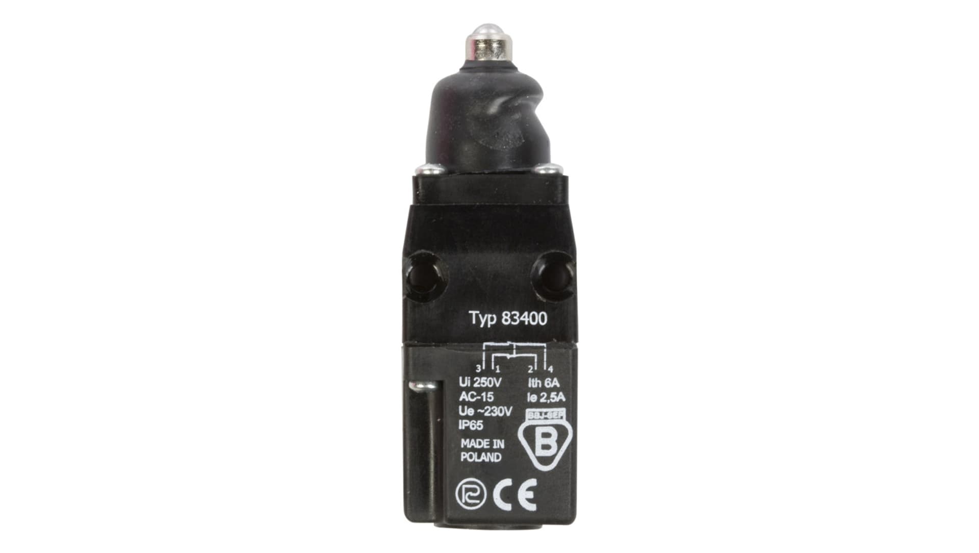

Wyłącznik krańcowy 1R 1Z w obudowie z popychaczem z kulką 83 400 W0-59-651056