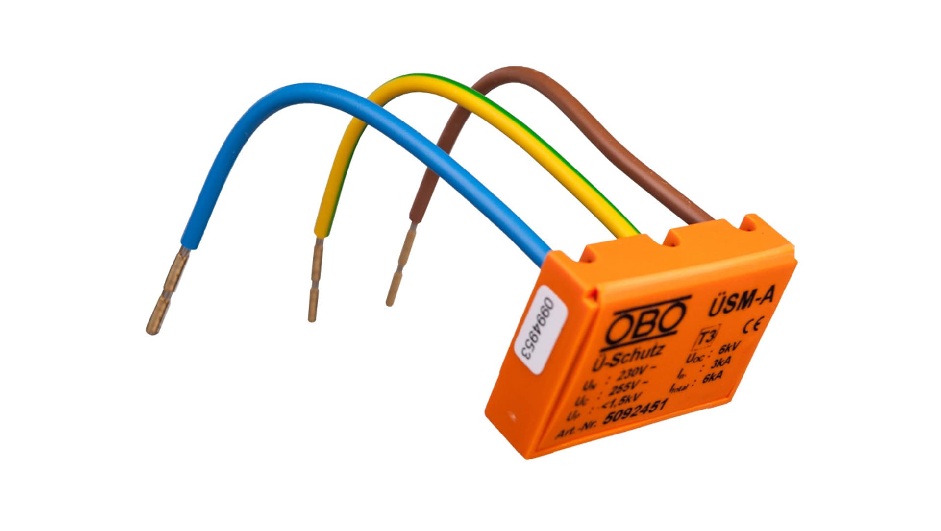 

Ogranicznik przepięć D Typ 3 (kapsułka do puszki i gniazda) 3kA 1,3kV USM-A 5092451, Kapsułka do puszki i gniazda) 3ka 1.3kv usm-a 509245