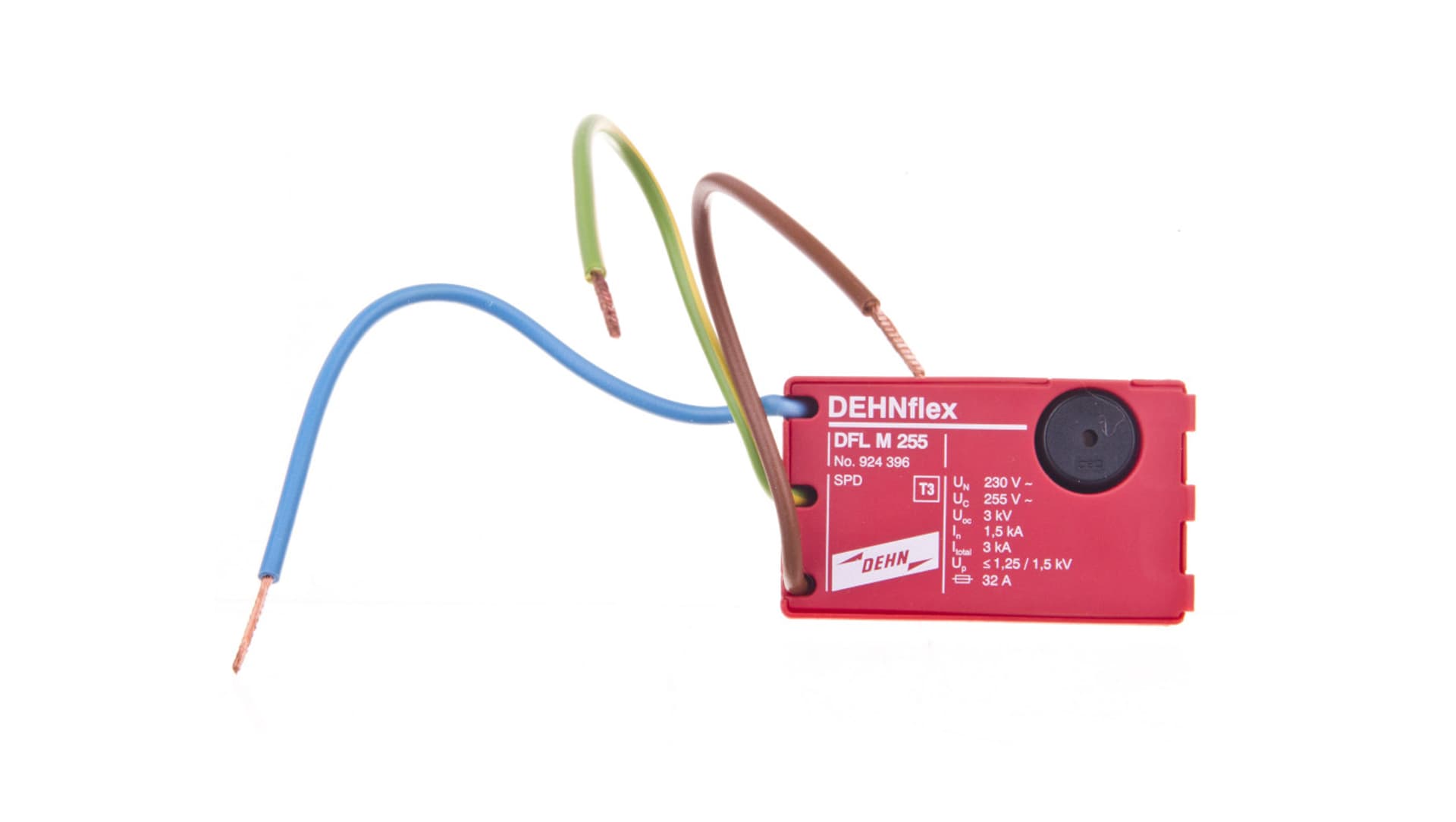 

Ogranicznik przepięć D Typ 3 2P 3kA 1,5kV 255V (kapsułka do puszki i gniazda) DEHN flex M 255 924396, Kapsułka do puszki i gniazda) dehn flex m 255 92439