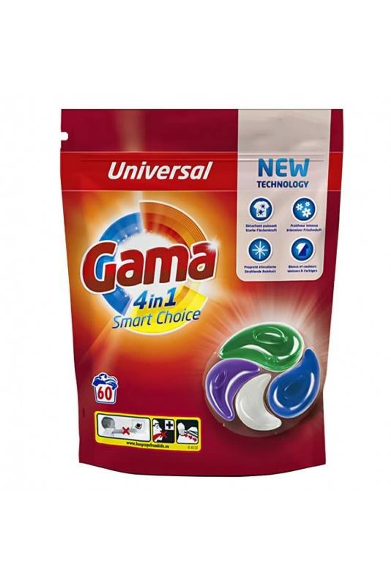 

Gama Universal 4 w 1 Kapsułki do Prania 60 szt.