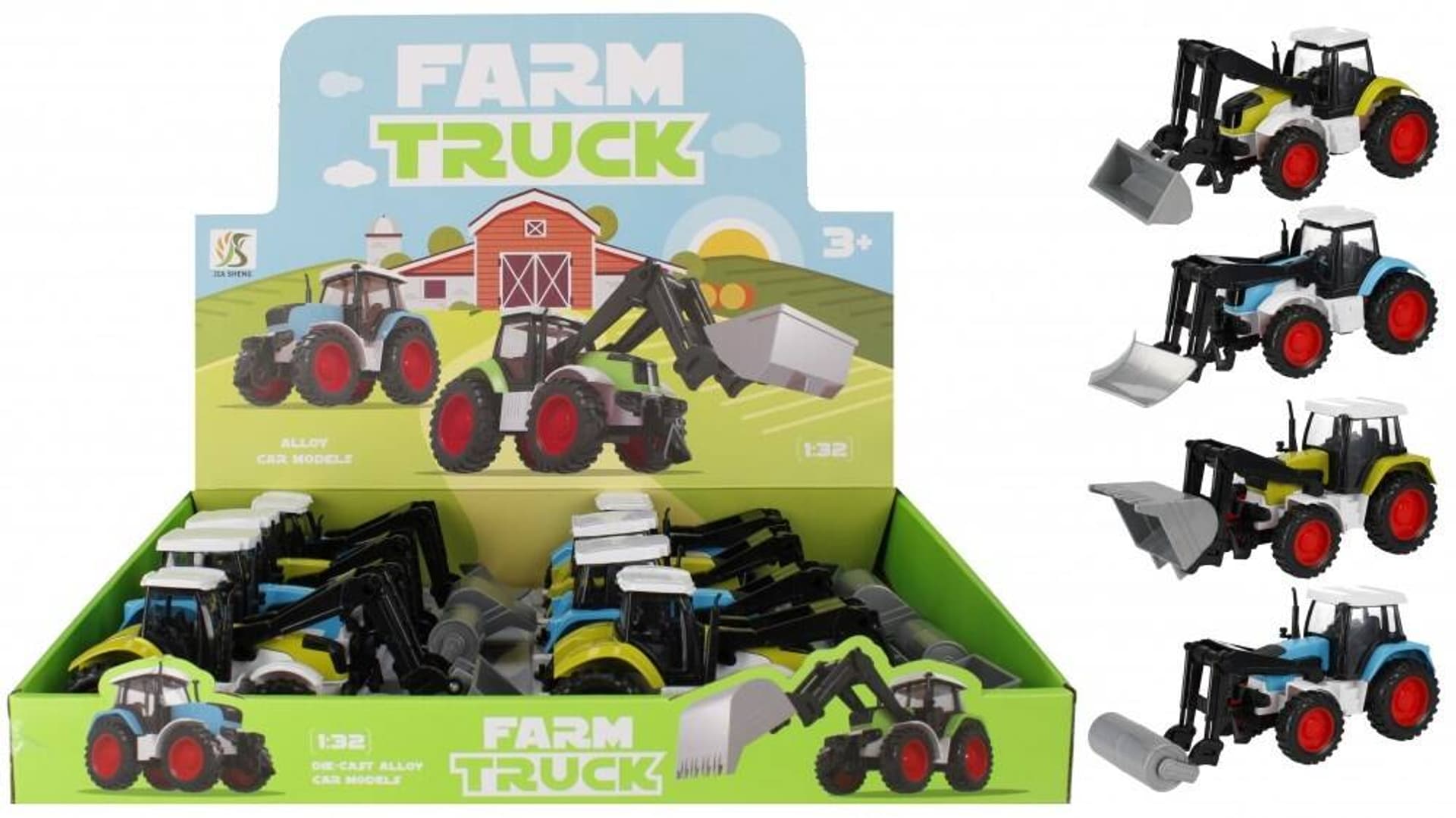 

TRAKTOR Z AKCESORIAMI 1:32 MASZYNA ROLNICZA ZABAWK