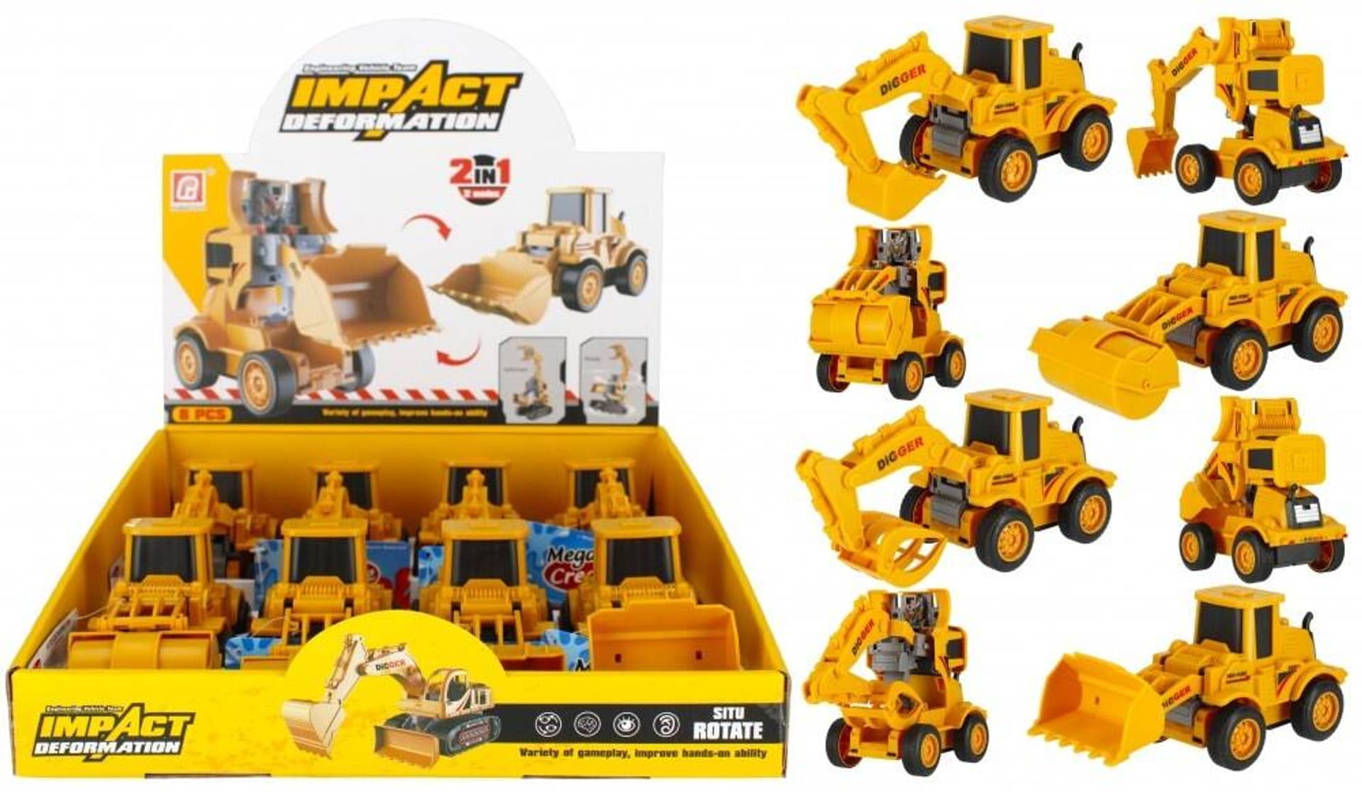 

AUTO CIĘŻAROWE ROBOT 2w1 RUCHOME ELEMENTY ZABAWKA