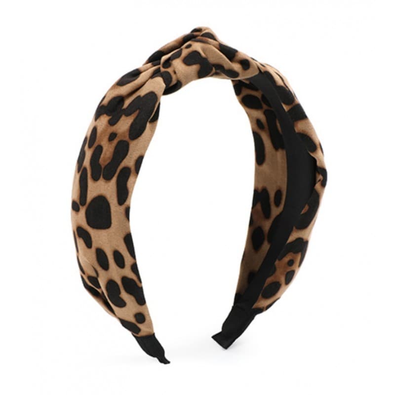 

Opaska turban z materiału panterka O228PAN