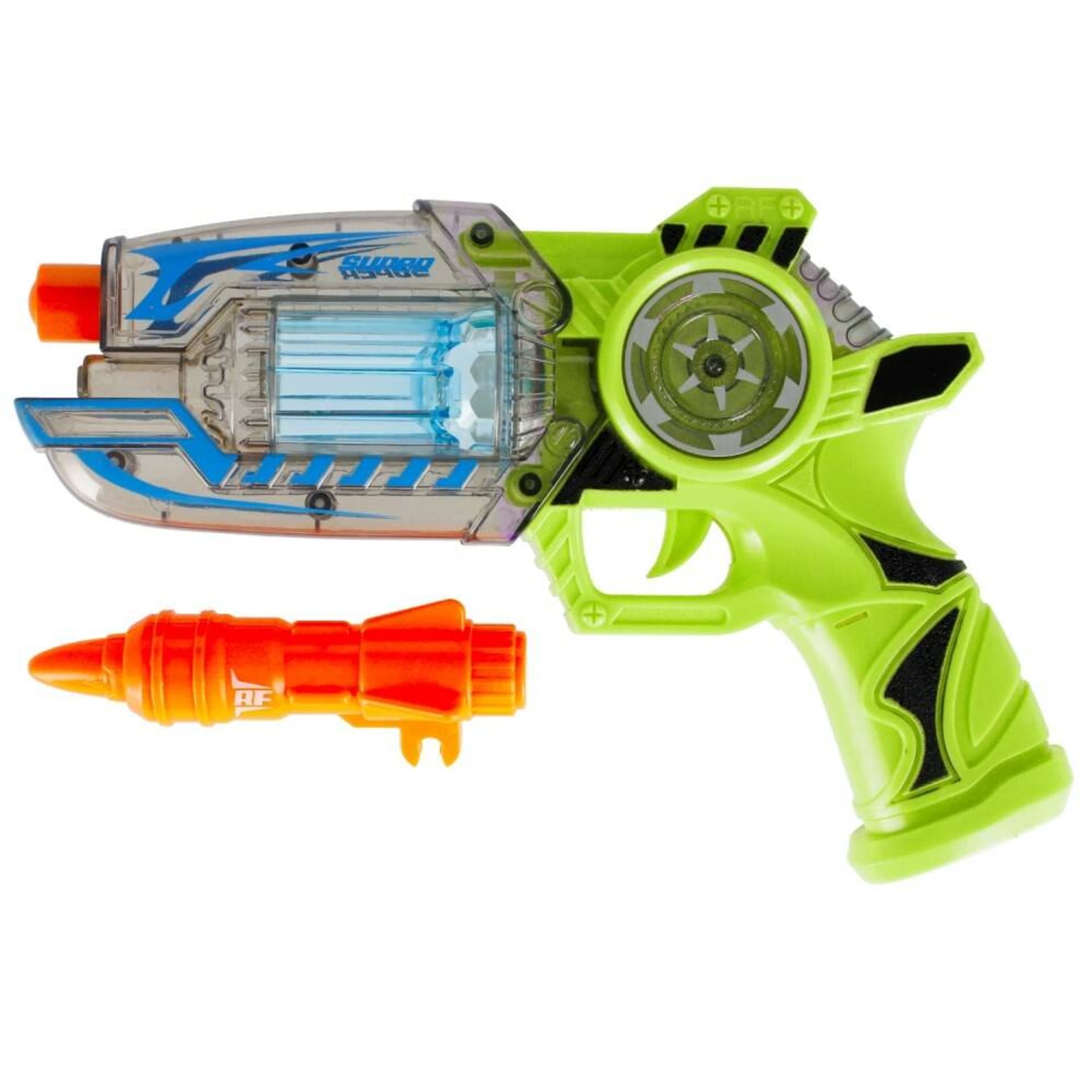 

PISTOLET UFO EFEKTY DŹWIĘKOWE I ŚWIETLNE 3x 1,5 AA