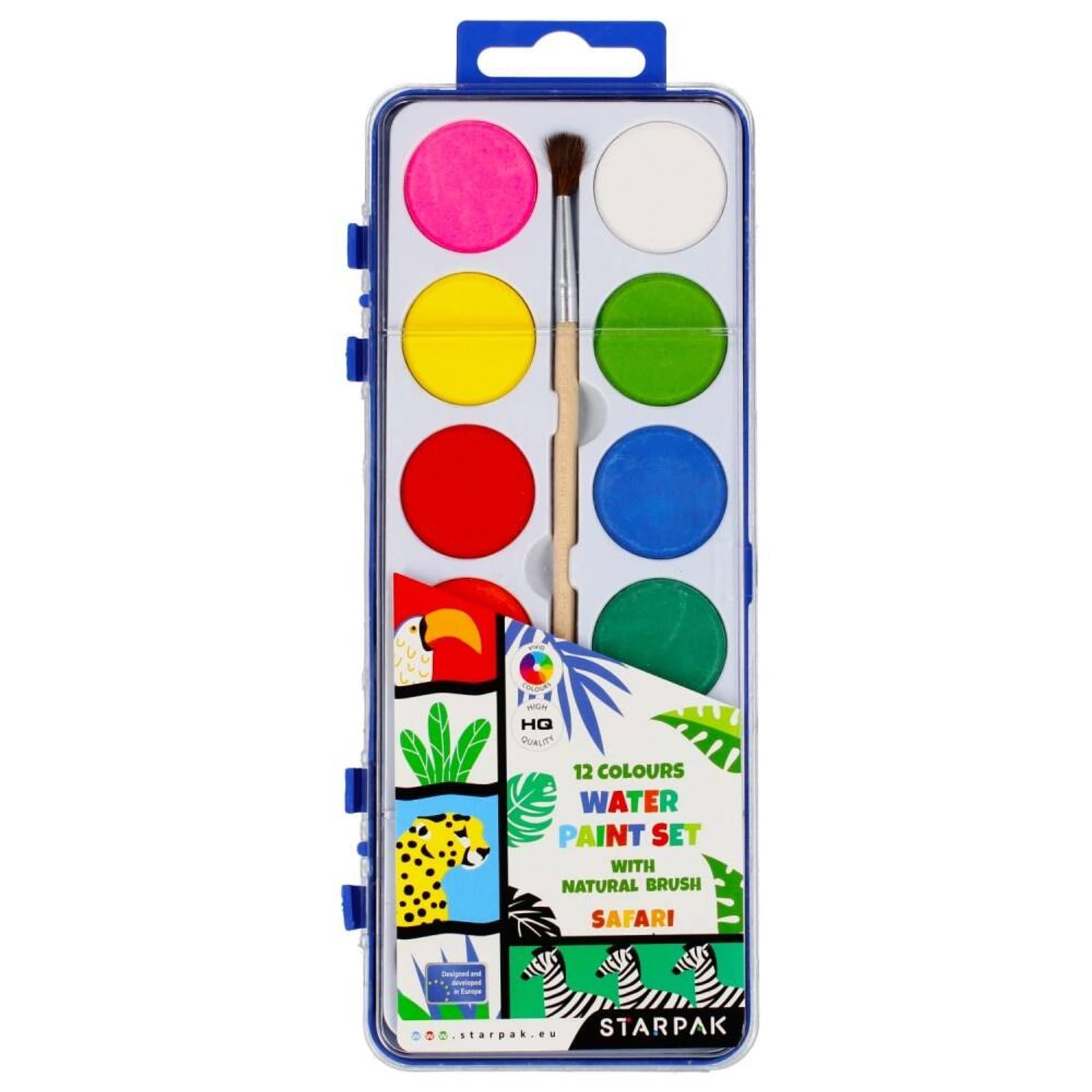 

Farby akwarelowe 12 kolorów z pędzelkiem Safari STARPAK 491392