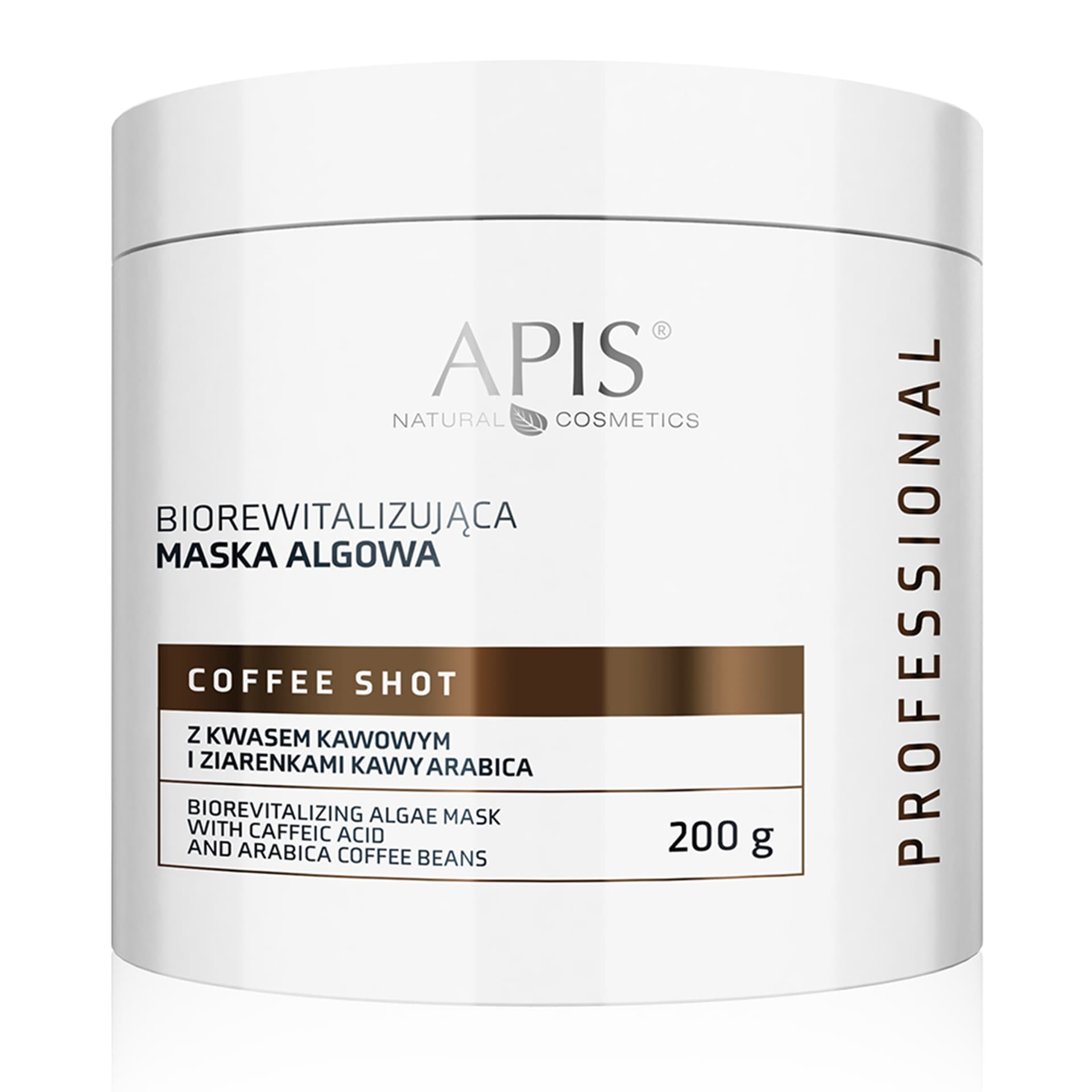 

Apis Coffee Shot Biorewitalizująca maska algowa z kwasem kawowym i ziarenkami kawy 200 g