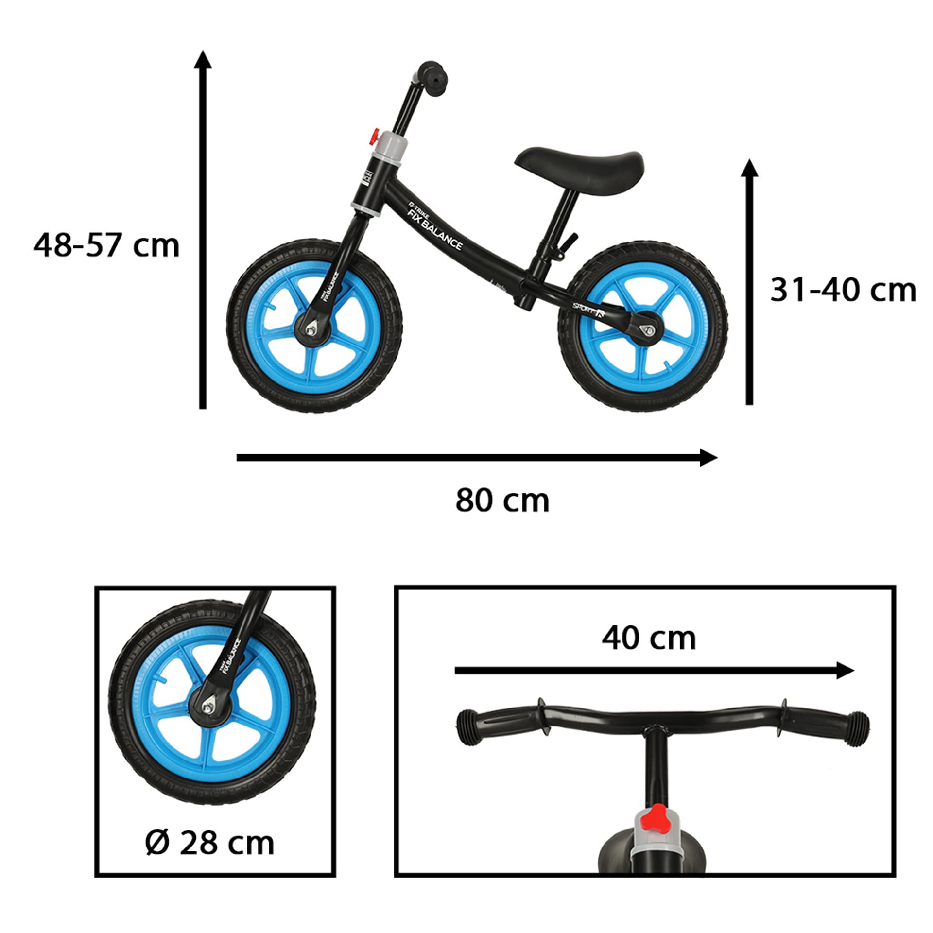 

Rowerek biegowy Trike Fix Balance czarno-niebieski