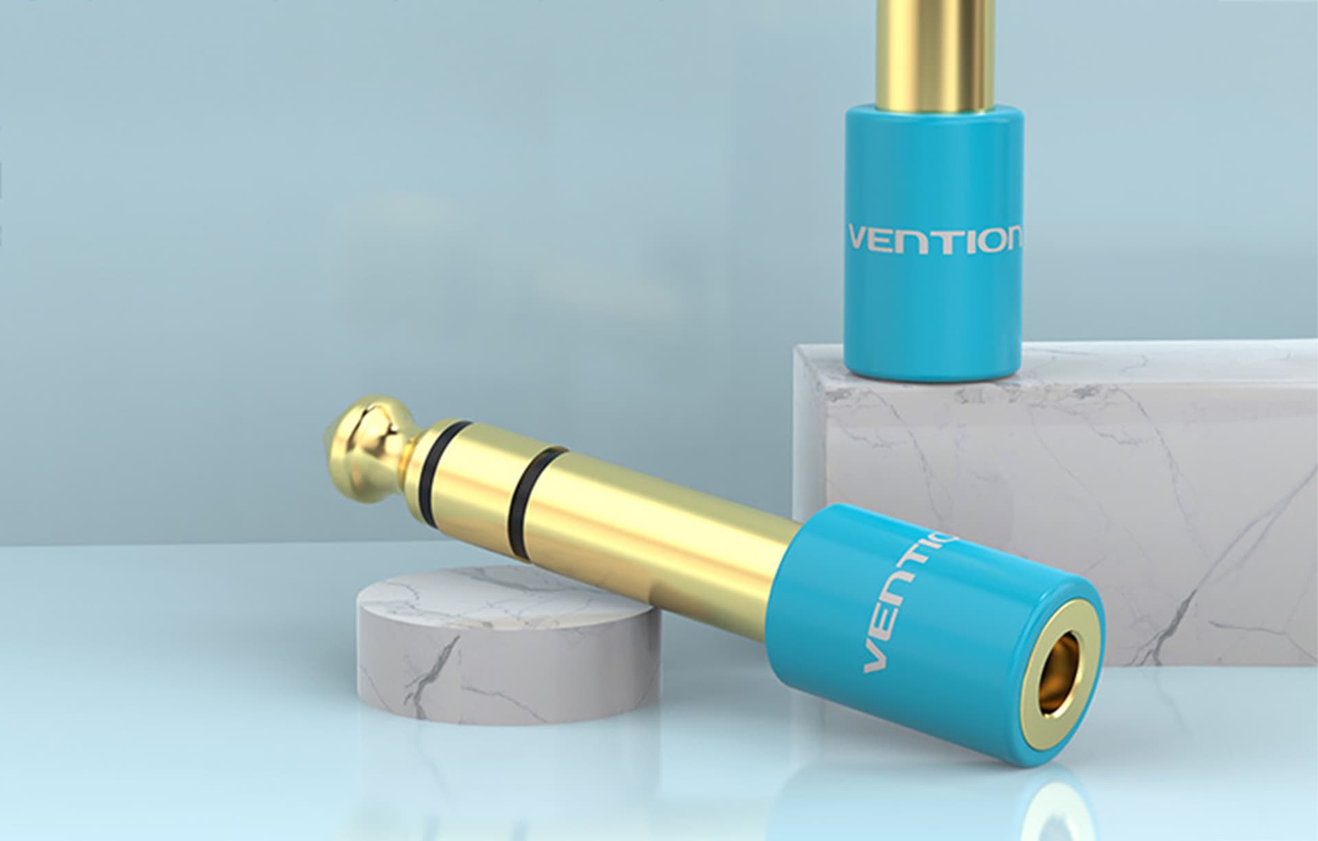 

Adapter Audio Vention VAB-S01-L Jack 3.5mm męski do 6.5mm Jack żeński