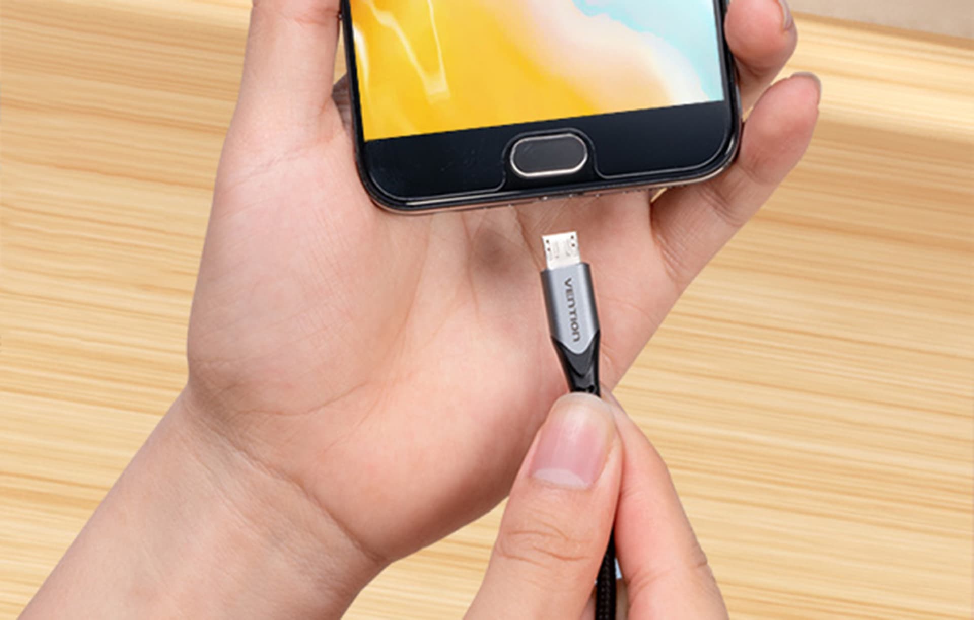 

Kabel USB 2.0 do Micro-B USB Vention COAHF 1m (szary)