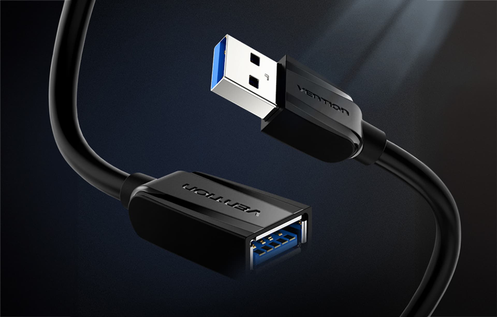 

Przedłużacz USB 3.0 męski USB do żeński USB, Vention 3m (czarny)