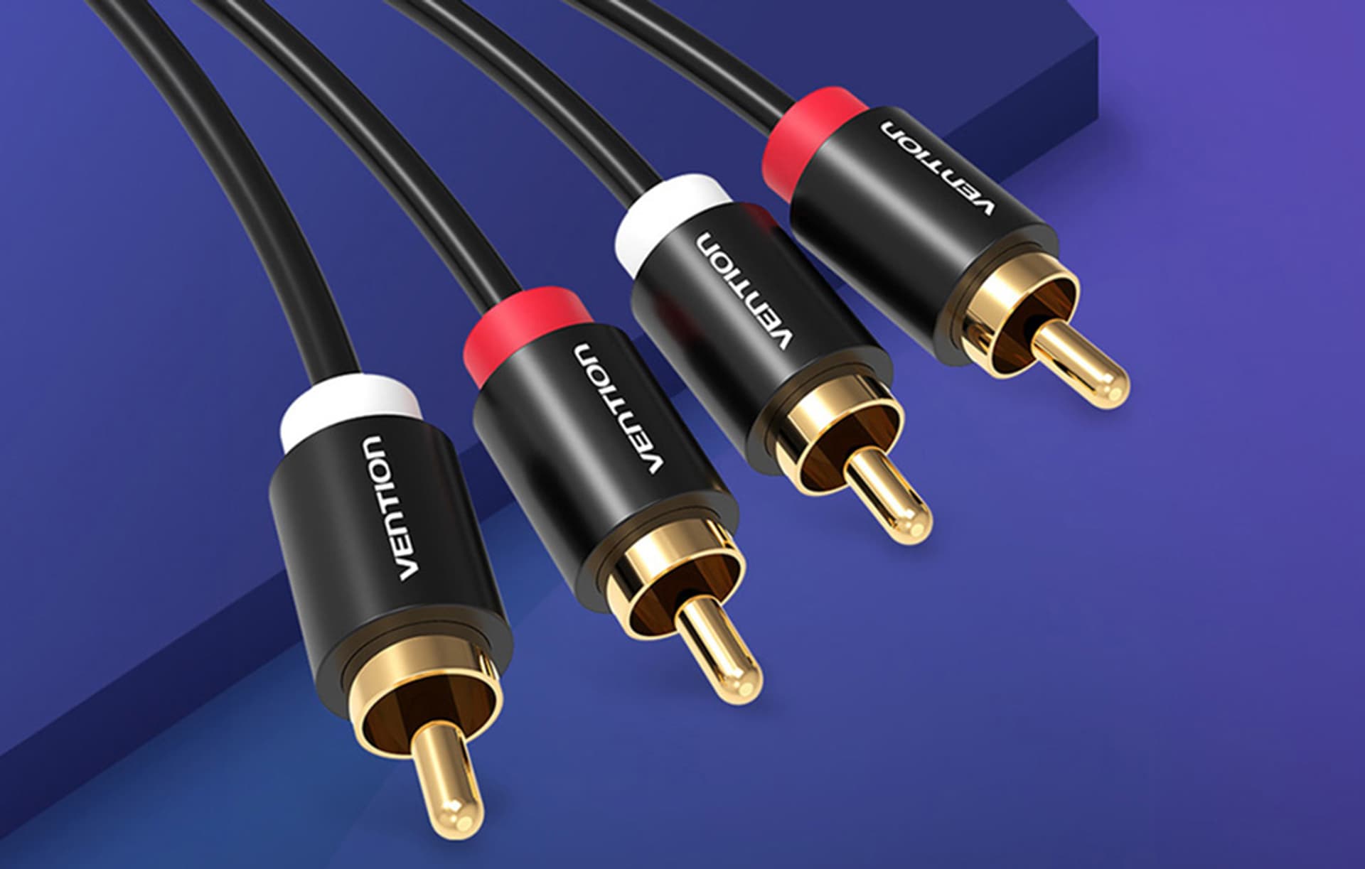 

Przewód 2x RCA (Cinch) do 2x RCA (Cinch) Vention VAB-R06-B200 2m (czarny)