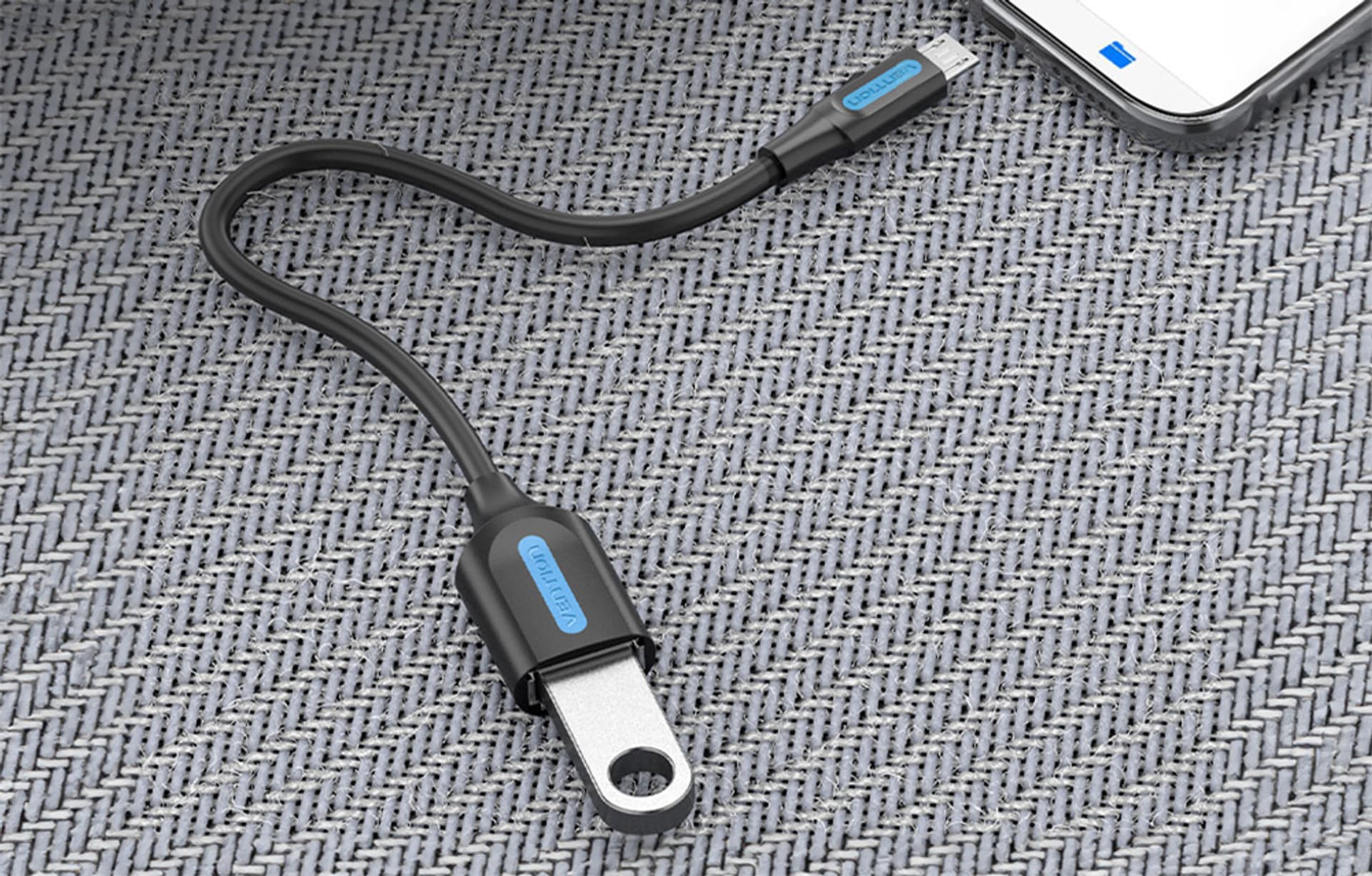 

Adapter OTG Micro-USB 2.0 męski do USB-A żeński Vention CCUBB 0.15m (czarny)