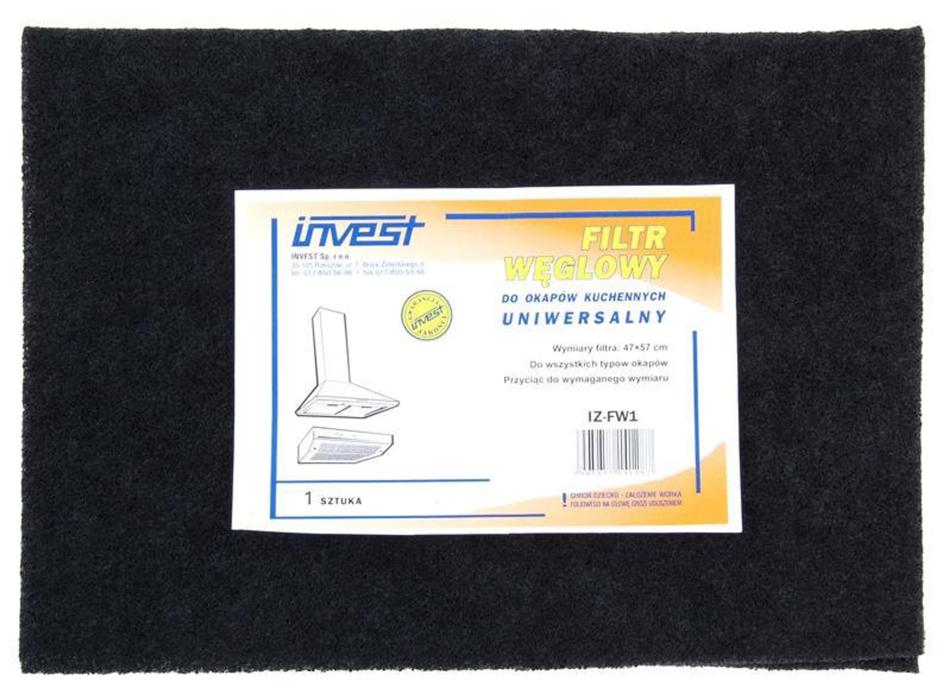 

Filtr węglowy do okapu kuchennego FW1
