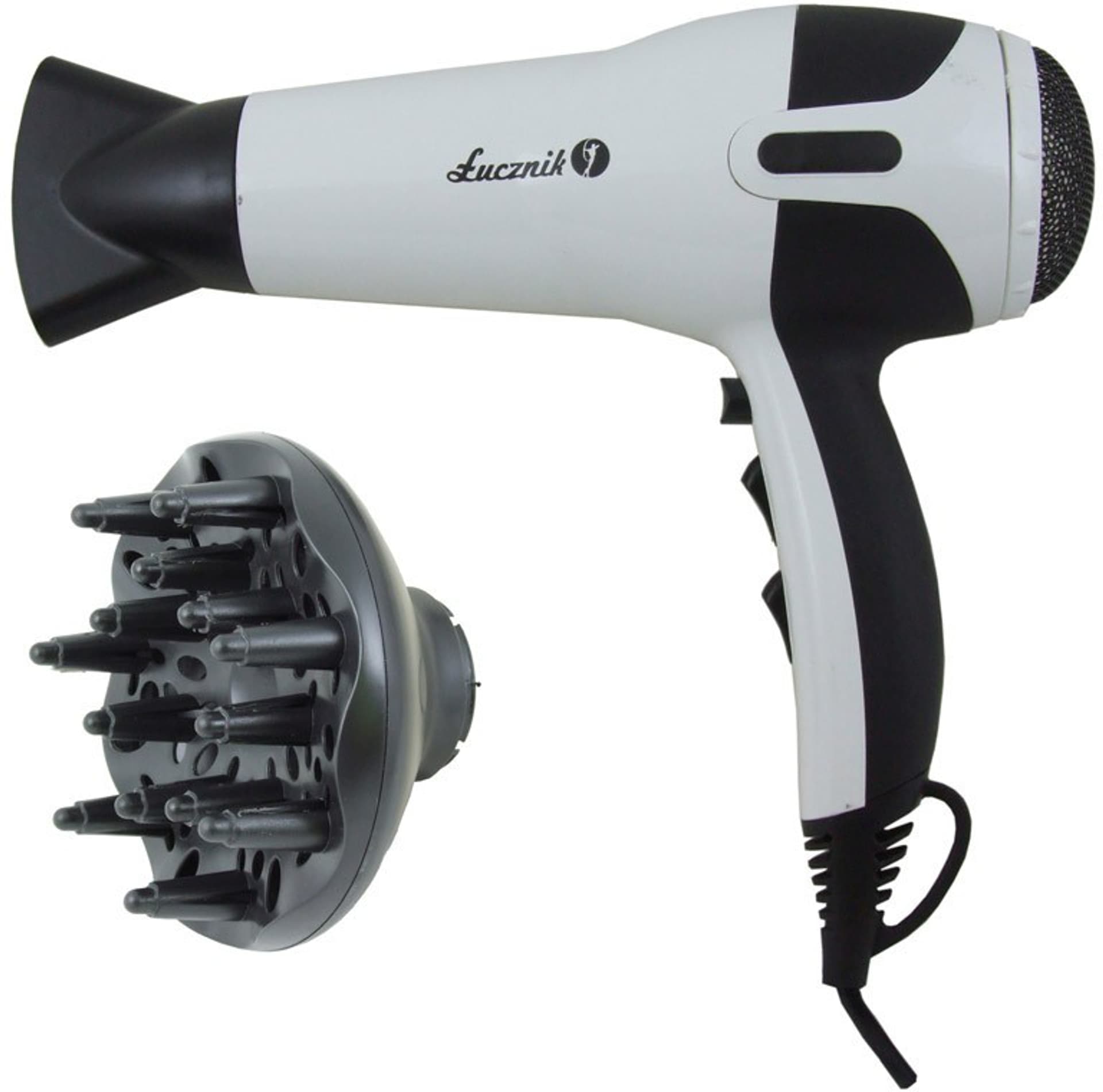 

Suszarka do włosów ŁUCZNIK 2000W HD-410 Biało-czarny