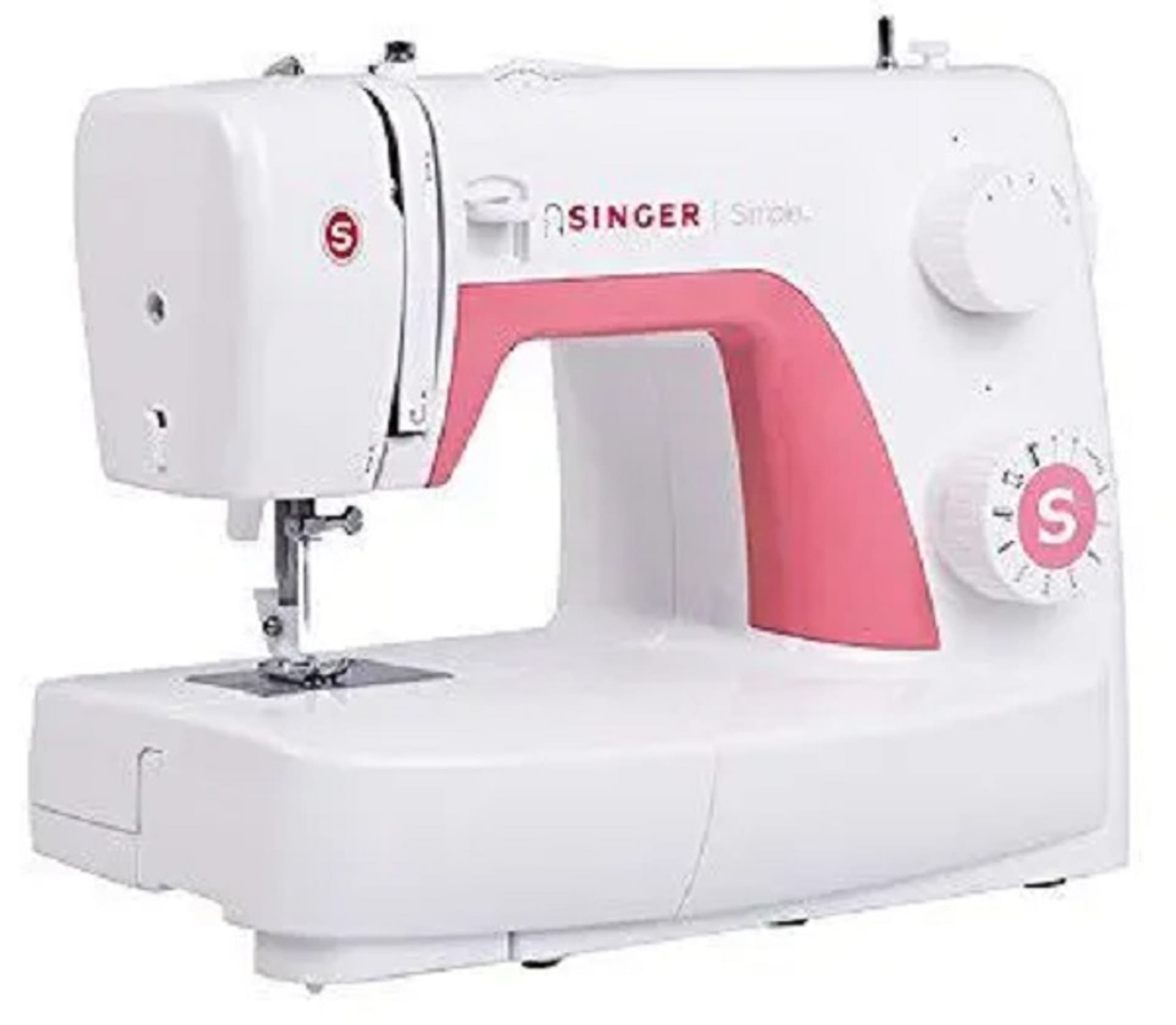 

Maszyna do szycia Singer SIMPLE 3210 Biały, Ilość ściegów 10, Ilość dziurek na guziki 1,