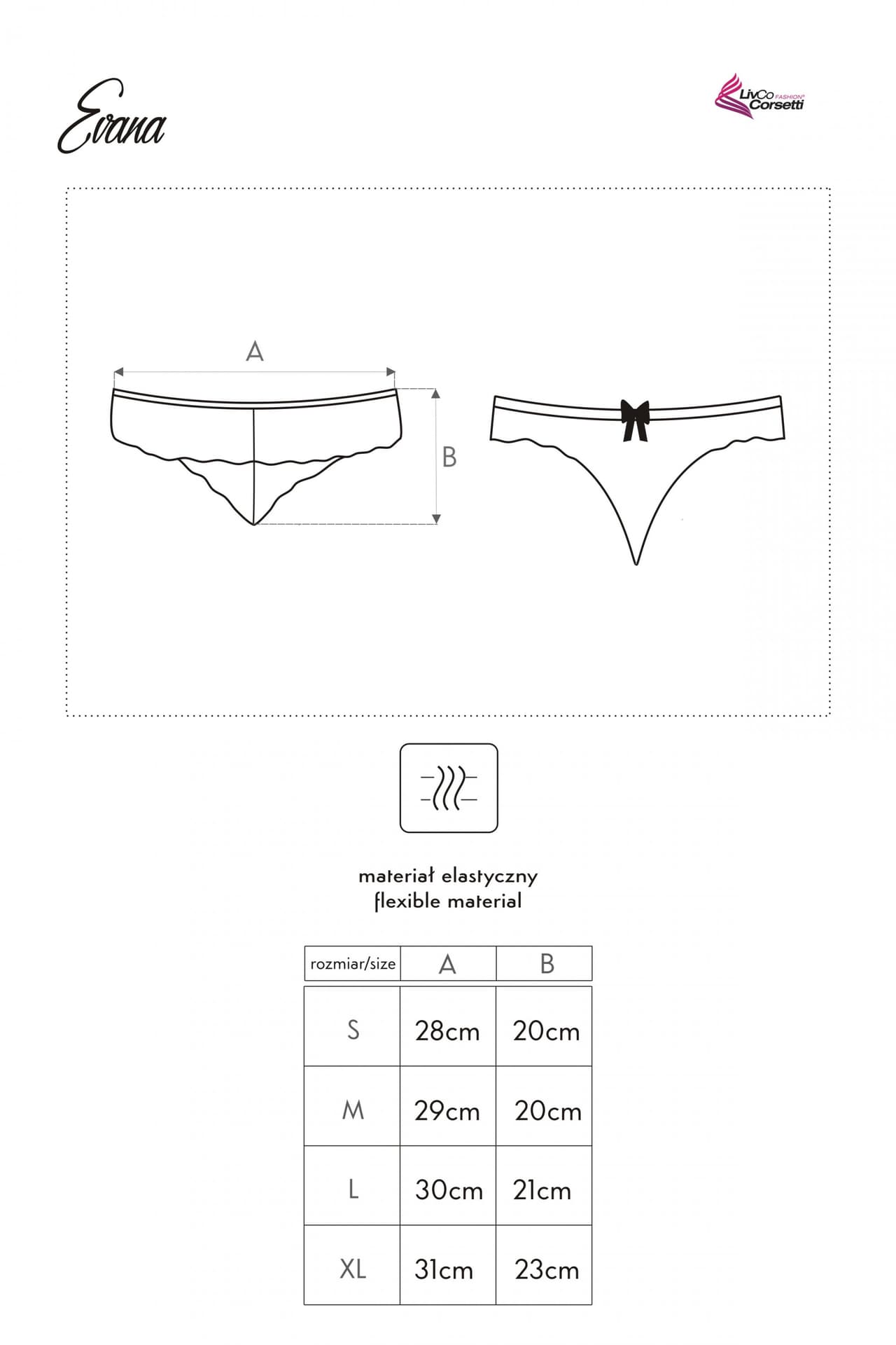 

Panty Evana - stringi rozmiar - M