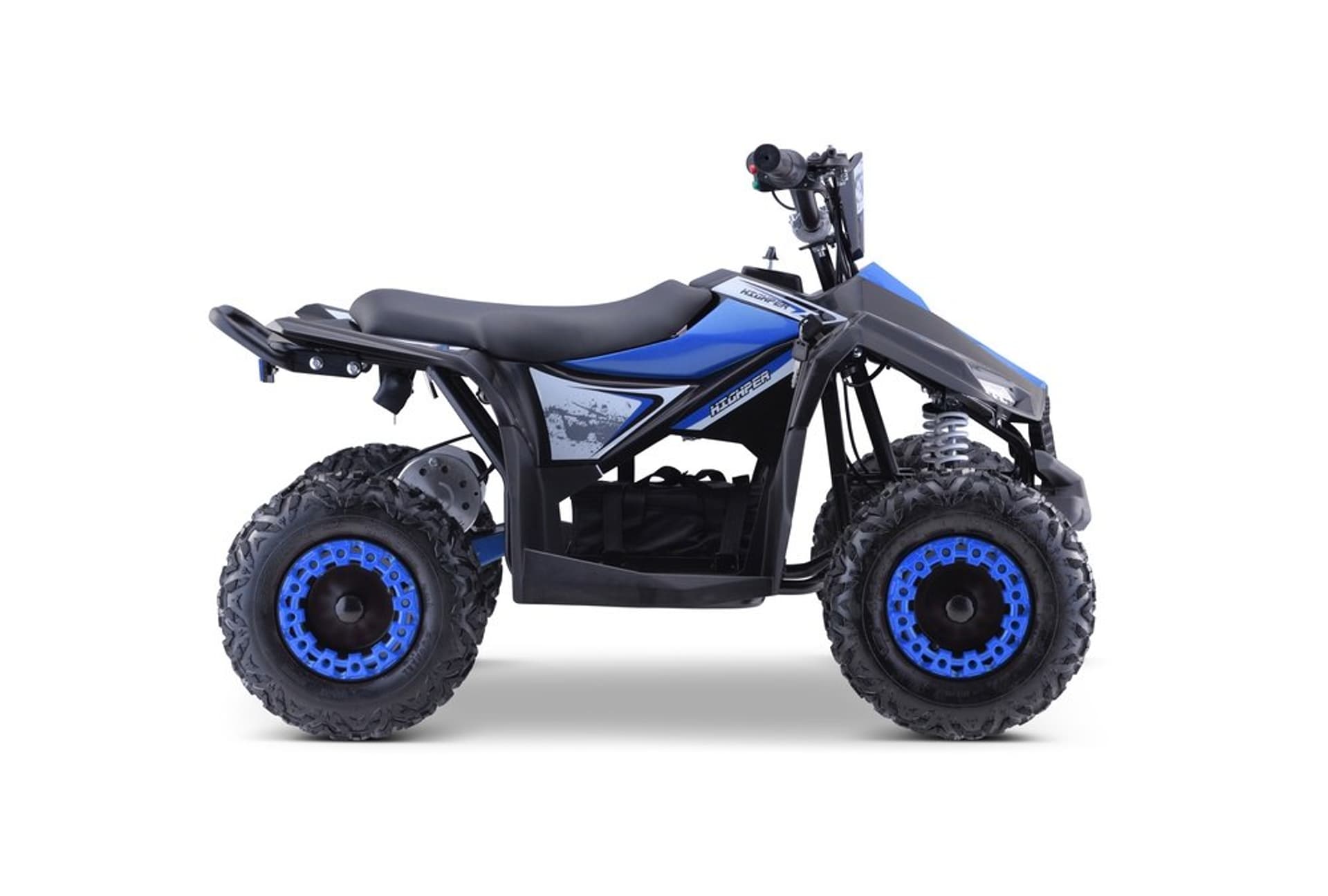 

Quad Highper na akumulator Niebieski 35km/h + Silnik bezszczotkowy 1000W + Koła pompowane + Regulacja siedzenia