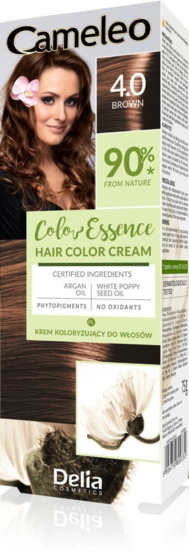 

DELIA COSMETICS Cameleo Color Essence Krem koloryzujący nr 4.0 - brown 1op.