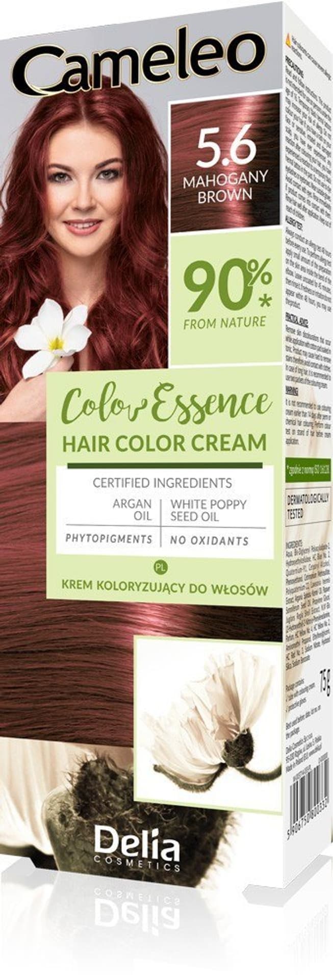 

DELIA COSMETICS Cameleo Color Essence Krem koloryzujący nr 5.6 - mahogany brown 1op.