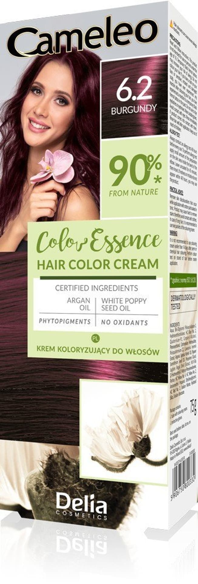 

DELIA COSMETICS Cameleo Color Essence Krem koloryzujący nr 6.2 - burgundy 1op.
