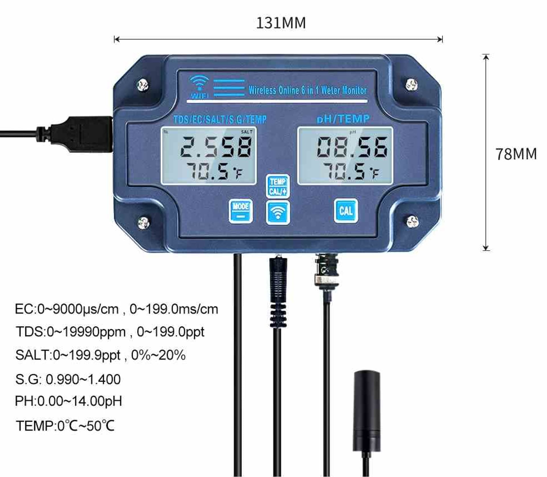 

MONITOR PH/EC/TDS/TEMPERATURA WI-FI