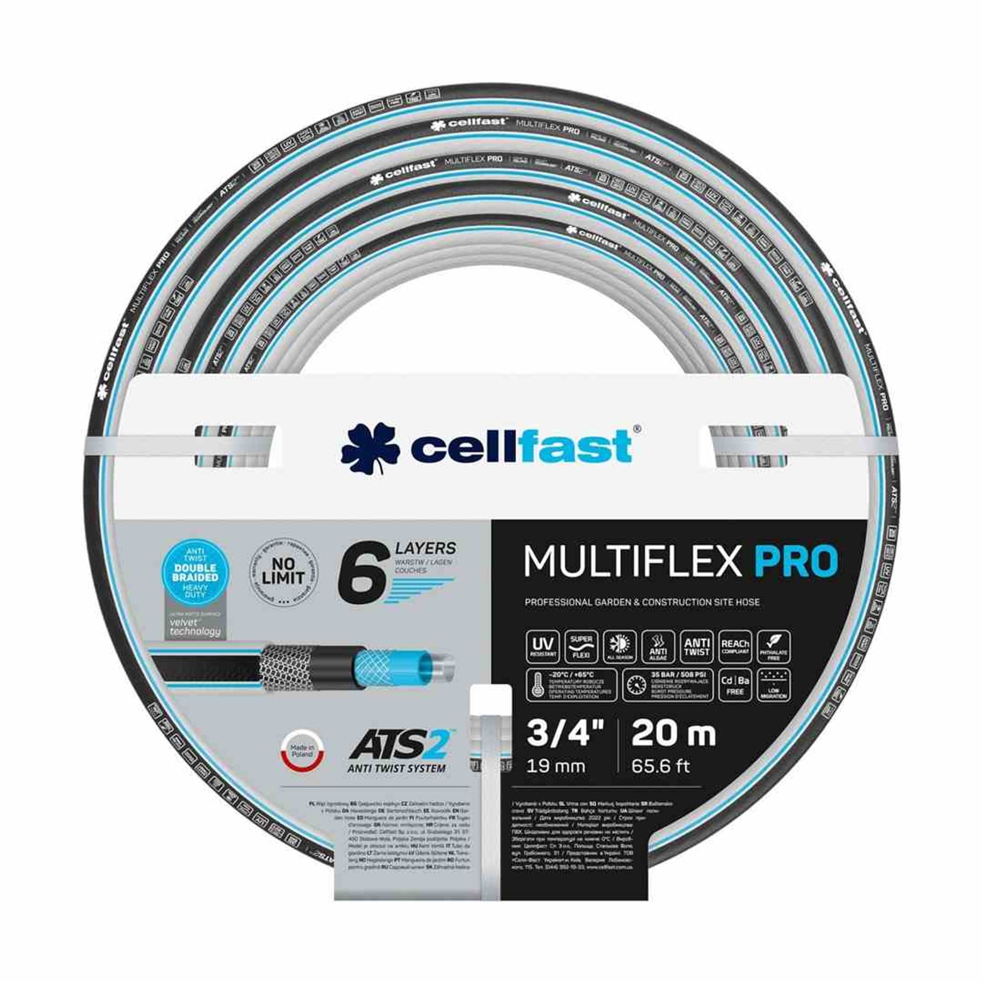 

Wąż ogrodowy Cellfast MULTIFLEX ATSV 3/4" 20 m