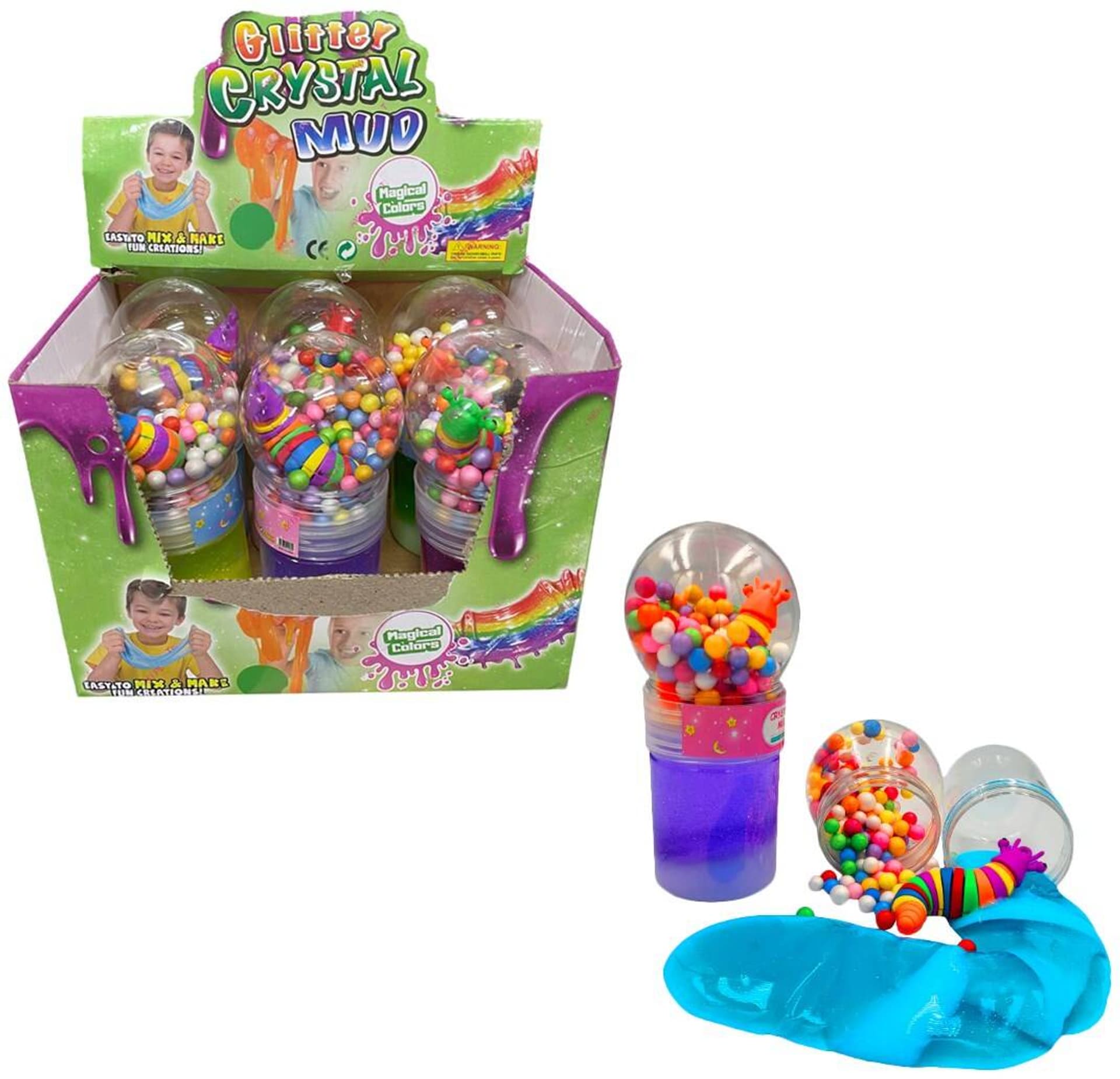 

MASA MAGICZNA SLIME BROKATOWA Z KULKAMI