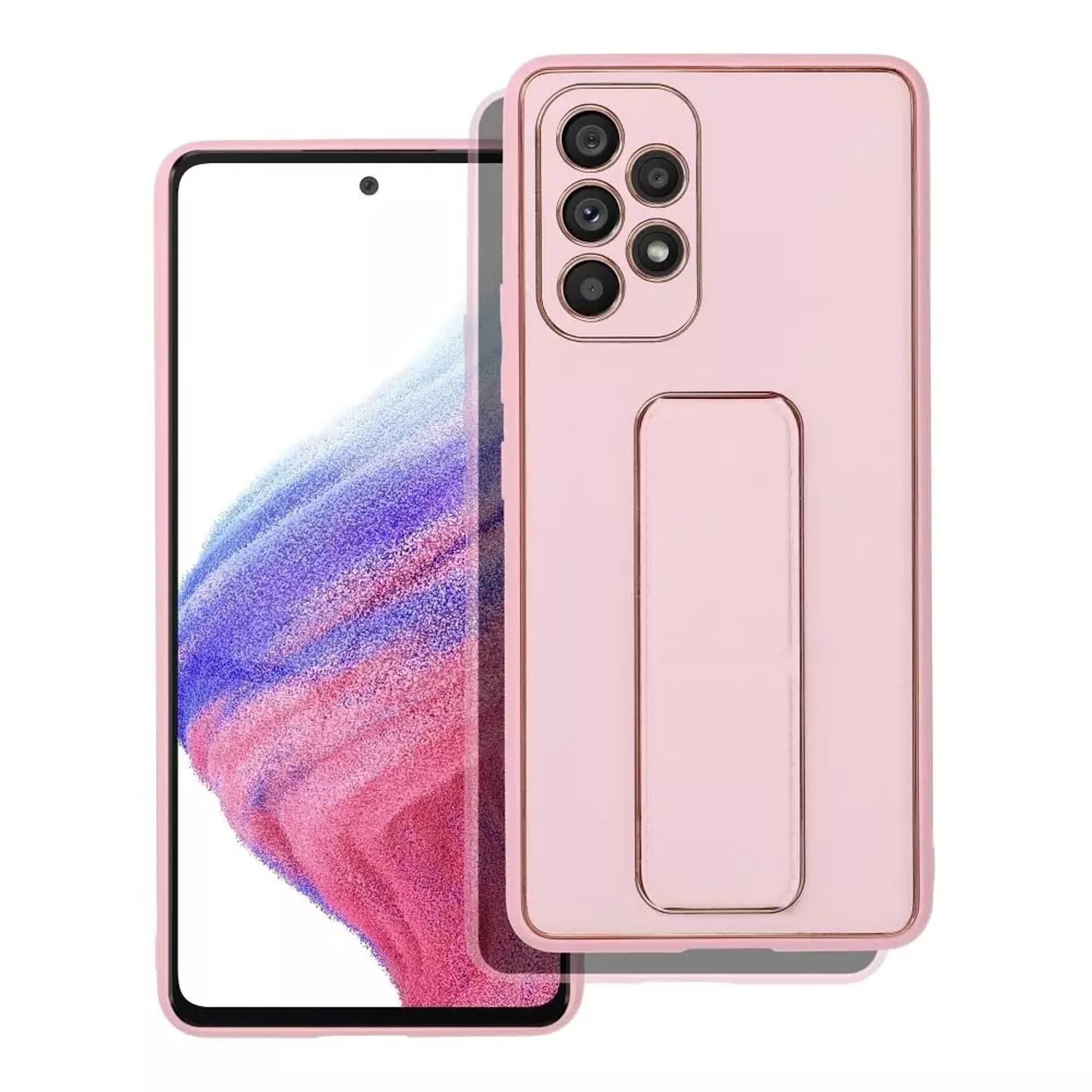 

Futerał LEATHER Case Kickstand do SAMSUNG Galaxy A53 różowy