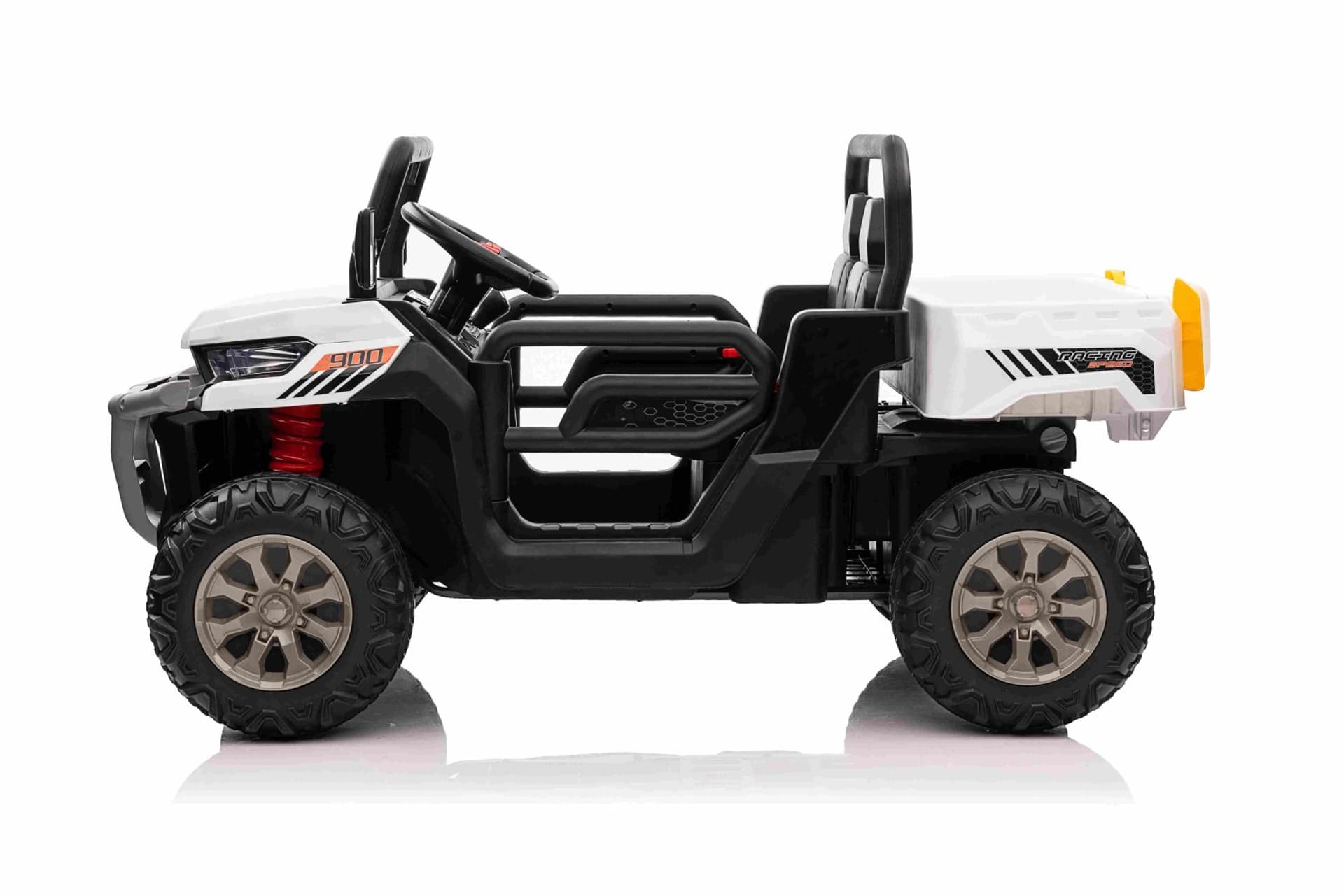 

Auto Pick-Up Speed 900 dla dzieci Biały + Napęd 4x4 + Ruchomy kiper + Bagażnik + Pilot + Łopatka + Audio LED