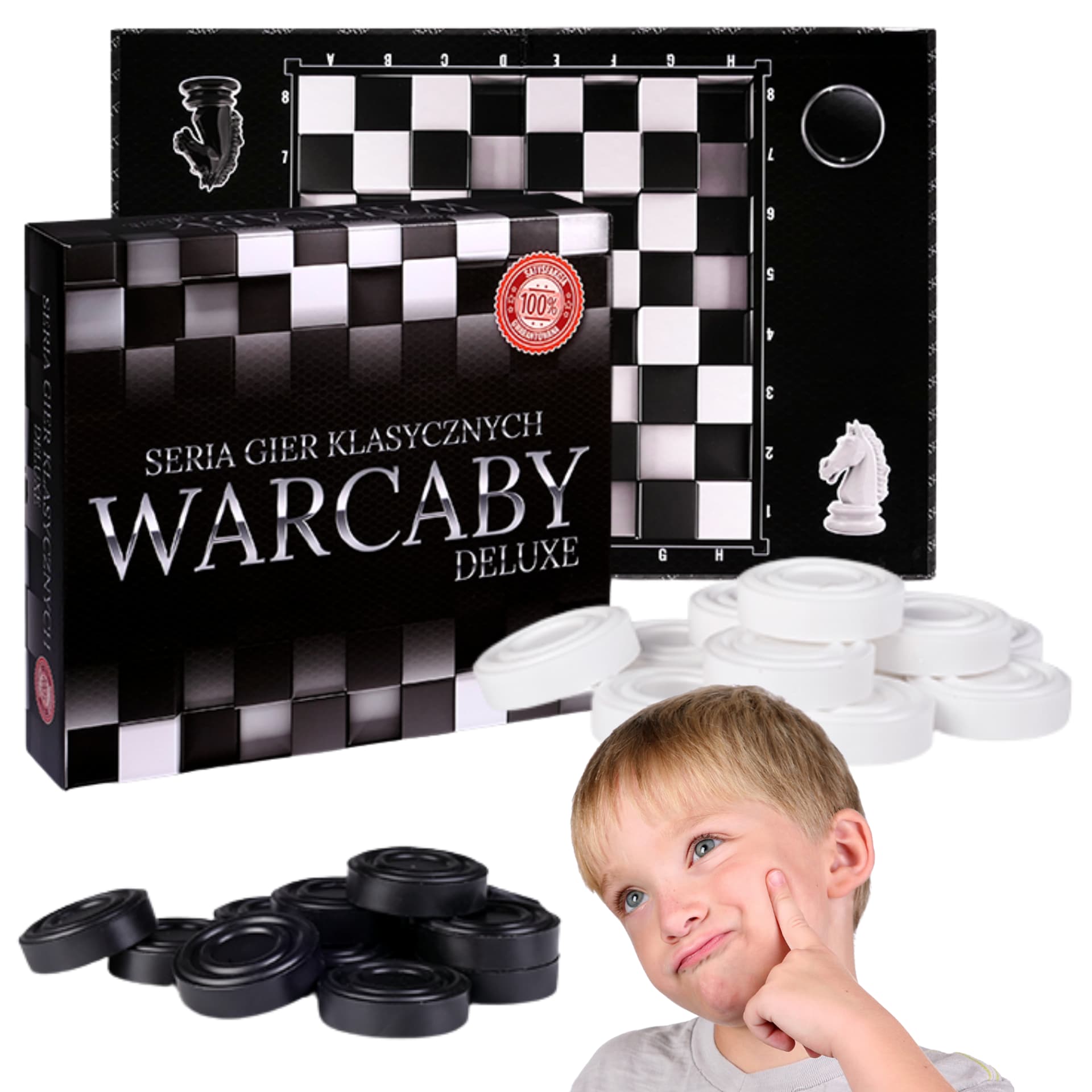 

GRA KLASYCZNA WARCABY DELUXE RODZINNA PLANSZOWA