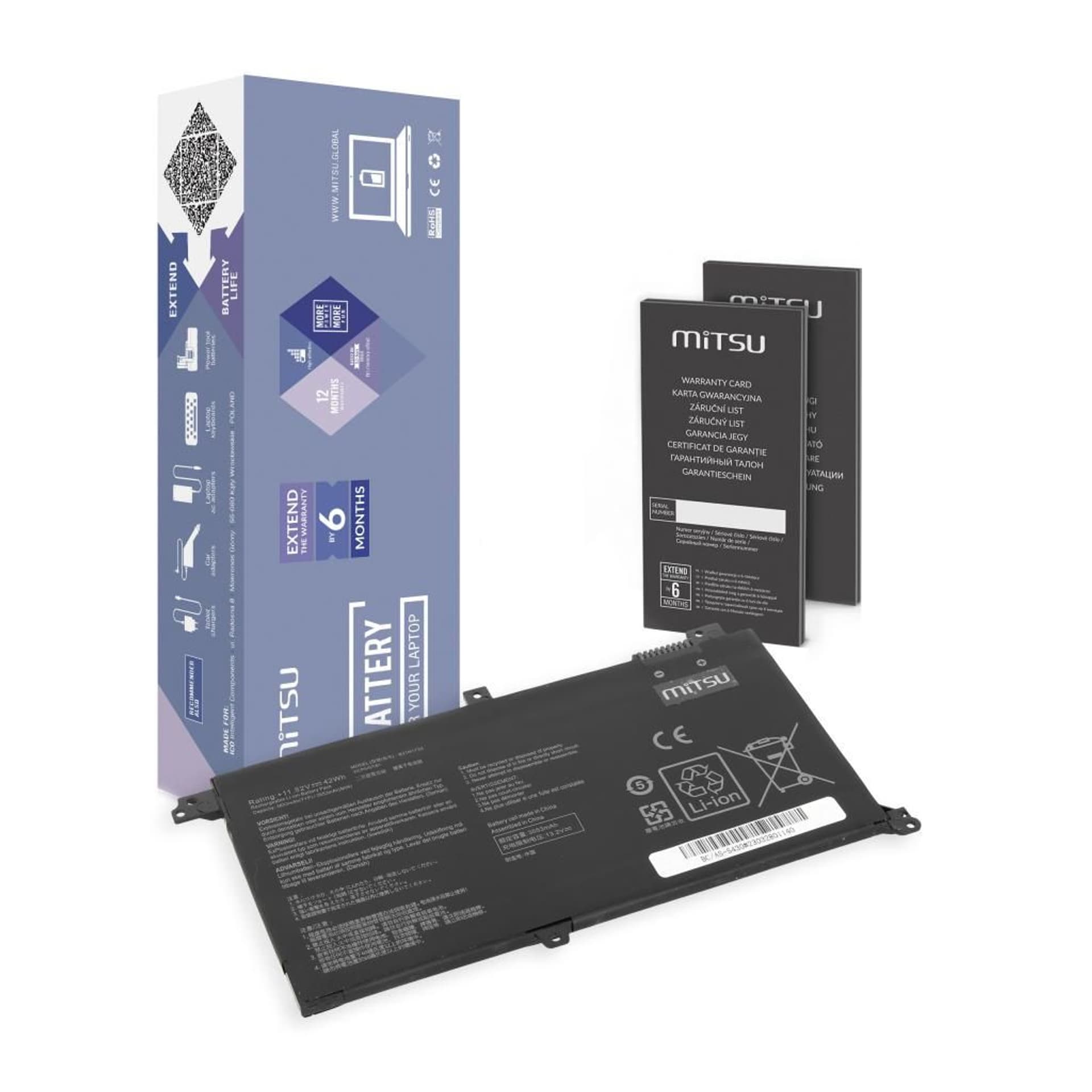 

Bateria Mitsu do Asus Vivobook S14 S430, X430U, K430