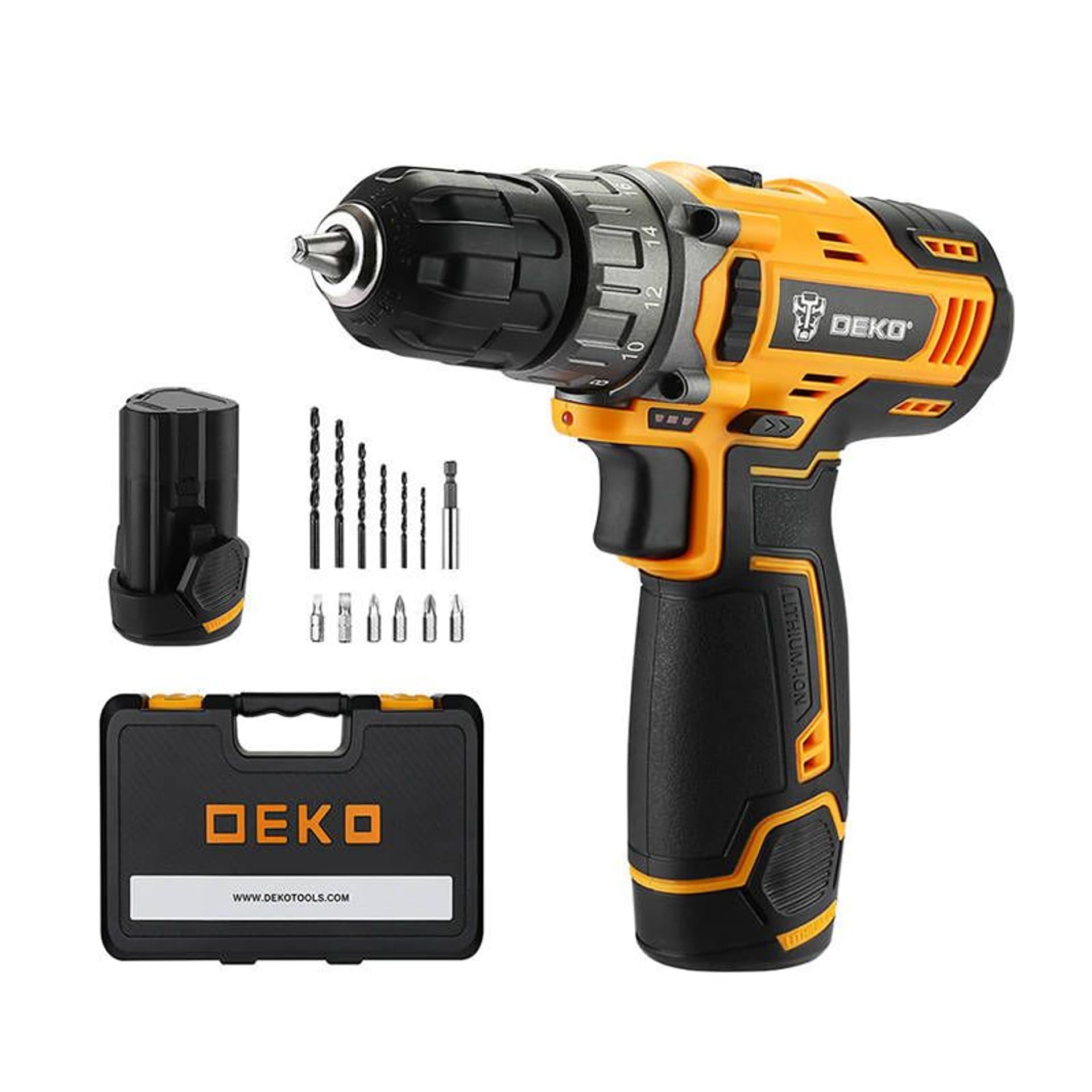 

Akumulatorowa wiertarko-wkrętarka Deko Tools DKCD12XL01-5S3 12V